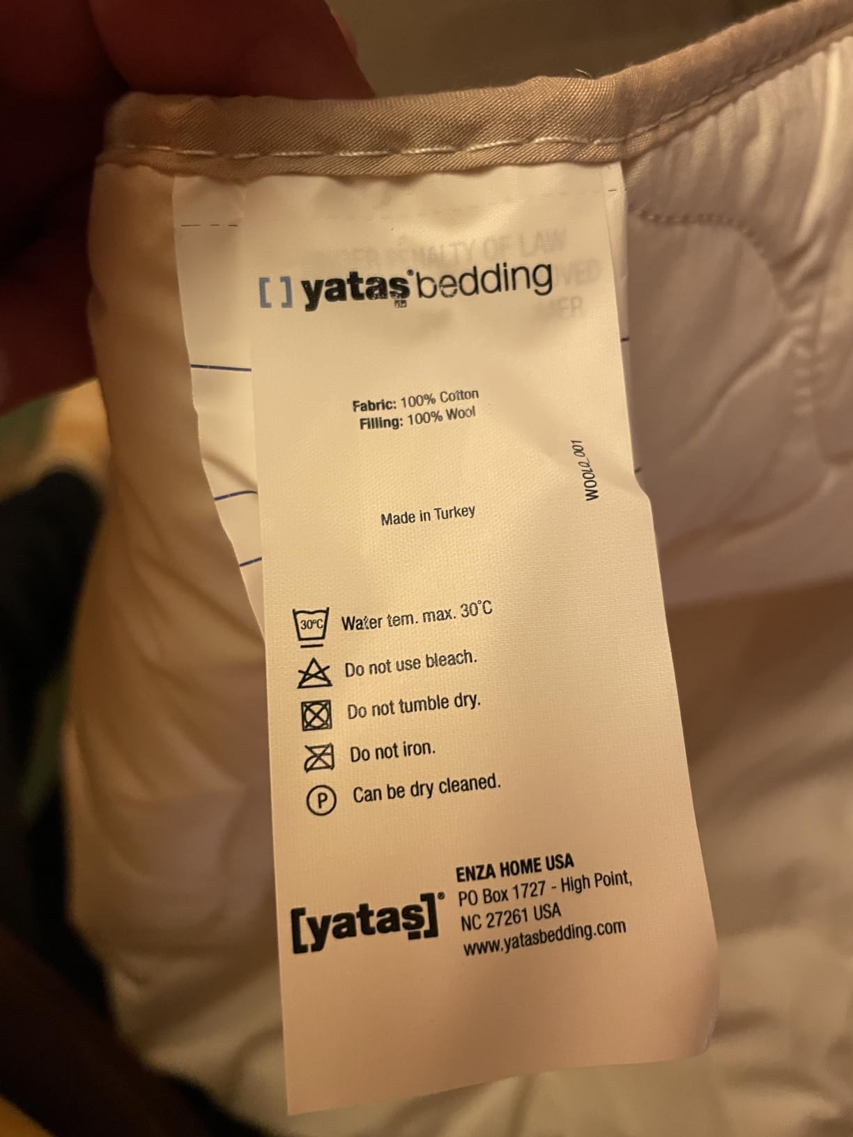 Yatas Bedding Wool Comforter, 100% Wool Filling, Durable, Machine Washable Quilt, 100% Natural Soft Cotton Cover, Bedding Duvet Inserts & Bed Sets, Ecru (Full) - 83