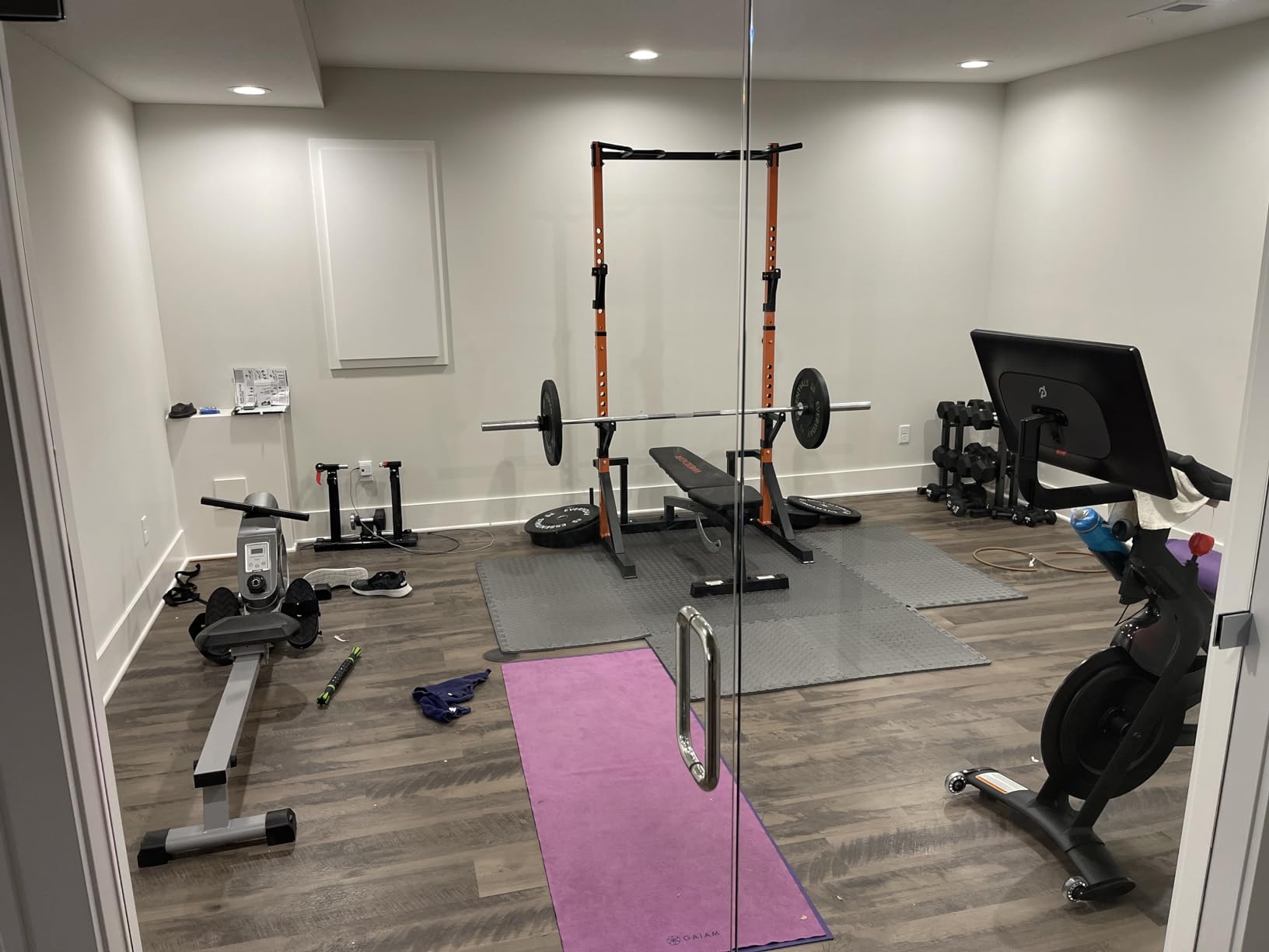 CANPA Multifunction Power Rack with Pull up Bar, Heavy Capacity and Adjustable Squat Stand Rack for Home Gym Equipment, Power Rack Cage customer photo 2