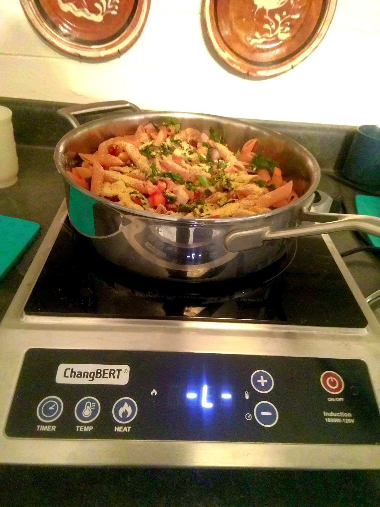 ChangBERT Induction Cooktop, Commercial Grade Portable Cooker, Large 8” Heating Coil, Premium Stainless Steel Countertop Burner with NSF Certified, 10 Hours Timer Powerful 1800W Professional Hot Plate customer photo 1