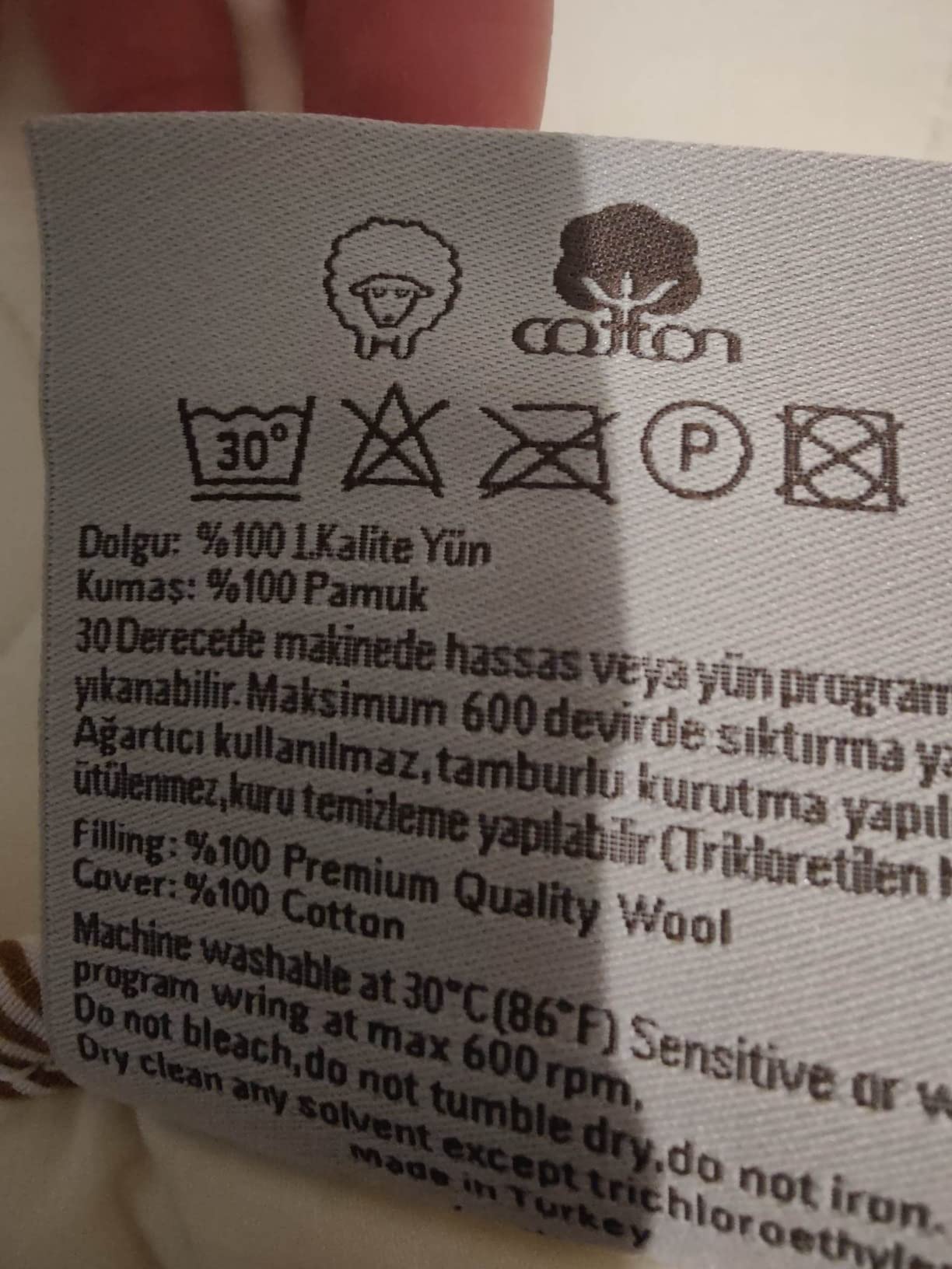 duvetta 100% Wool Comforter with Cotton Fabric Cover Premium Quality New Zealand Wool-All Season Useable- Machine Washable Duvet-Medium Weight Quilt customer photo 2