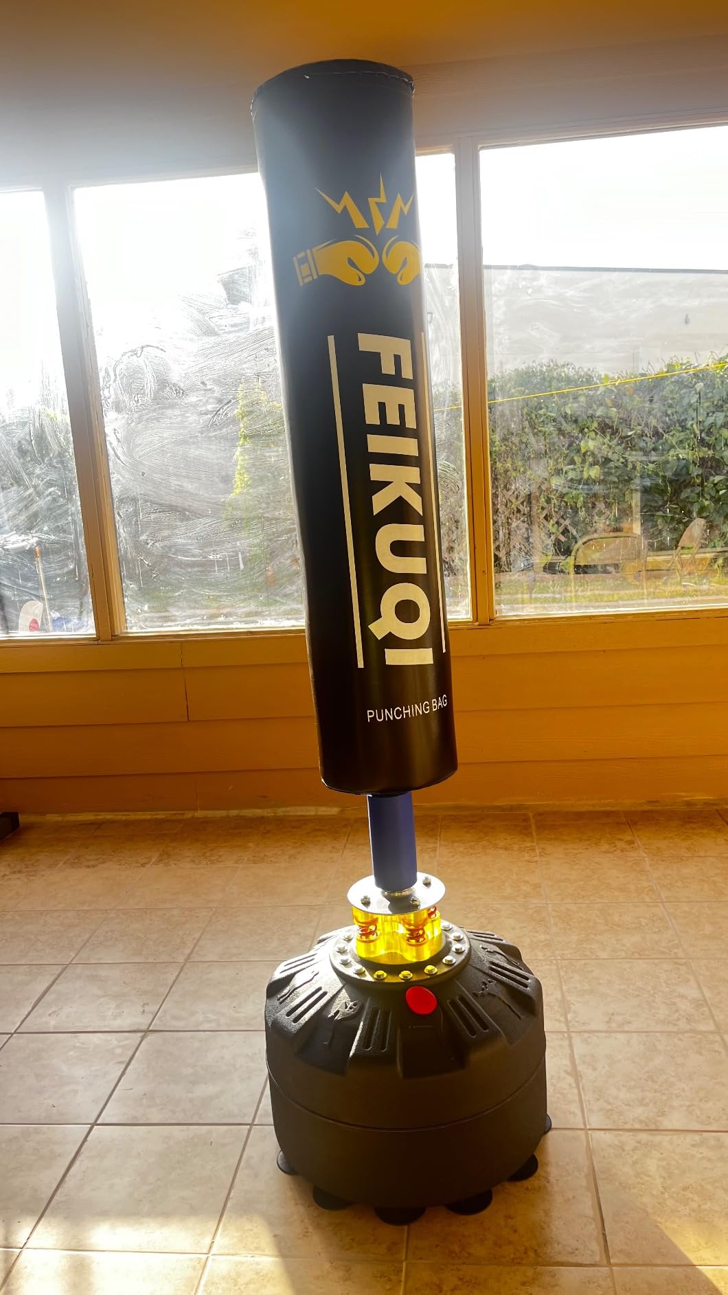 Standing Punching Bag for Adults, Feikuqi 205lbs Heavy Bag for Boxing, Shock Absorber, Suction Cup Base, Stand Up Punching Bag Adult, Standing Kickboxing Bag for Home Office Gym customer photo 2