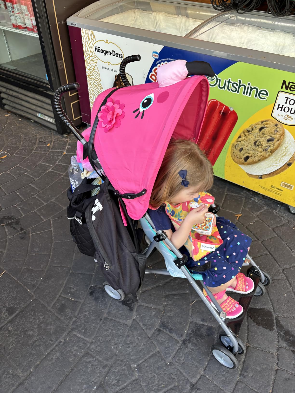 Cosco Character Umbrella Stroller, Easy to Store Anywhere with its Compact Umbrella fold, Pink Flamingo customer photo 2