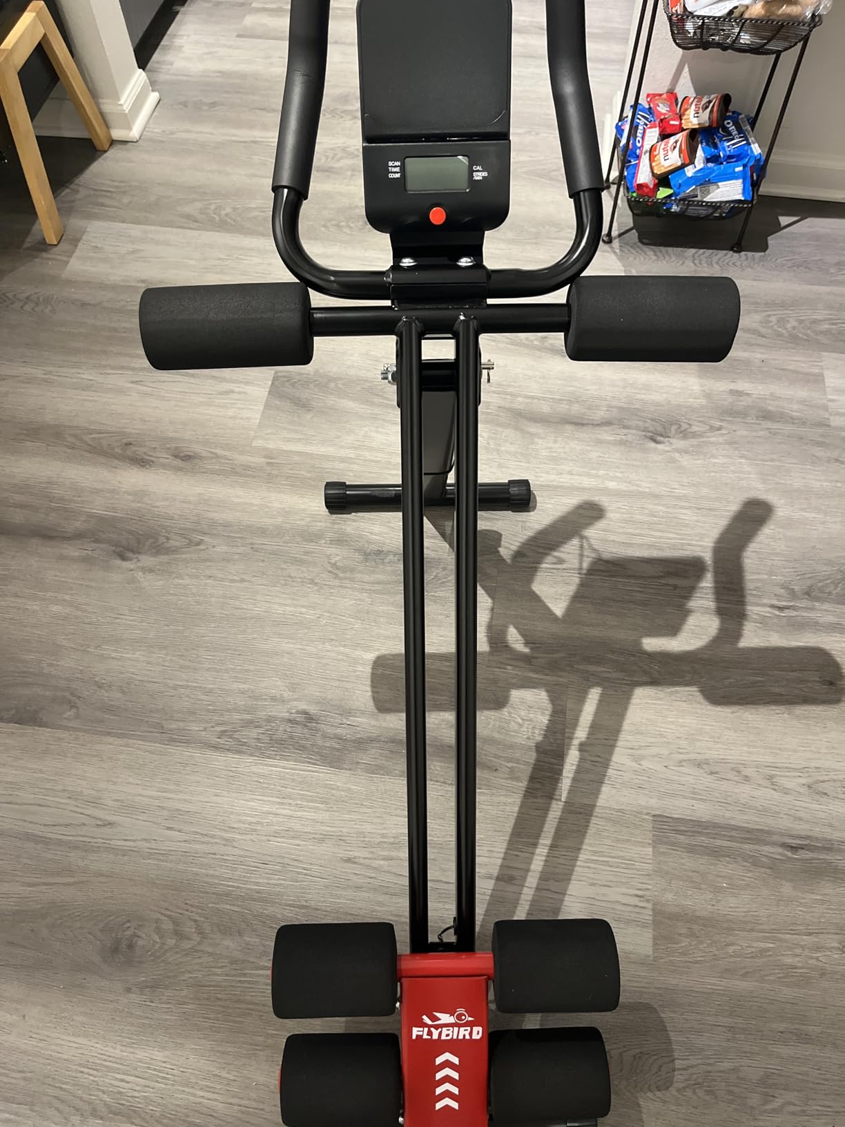 FLYBIRD AW1 Ab Workout Machine, Ab Crunch Machine Ab Workout Equipment Foldable for Home Gym, Bottom-Up Abdominal Trainer for Core Waist Workout and Body Shaping with Adjustable Heights and Angles, Red customer photo 2