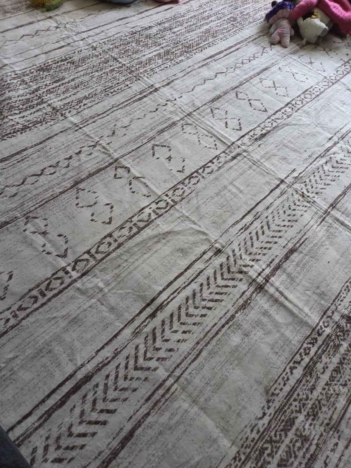 Tortania Area Rug Living Room Rugs - 5x7 Washable Large Soft Neutral Boho Moroccan Bohemian Farmhouse Rug Indoor Floor Carpet for Bedroom Under Dining Table Home Office Decor - Cream Brown customer photo 1