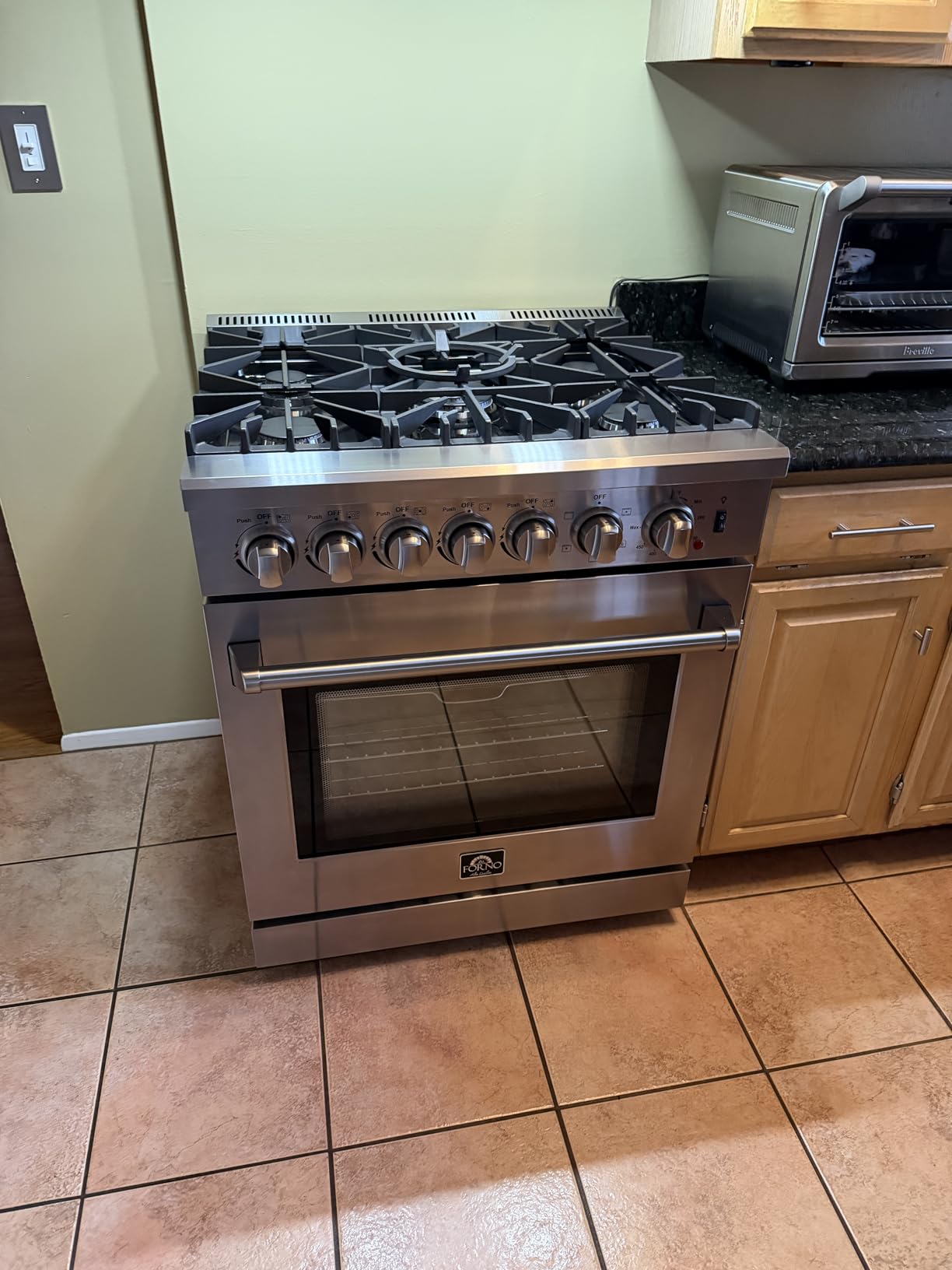 Lazio 30-Inch Dual Fuel Range, 5 Burners, 4.32 cu.ft. True Convection Oven with Air Fryer & Griddle customer photo 2