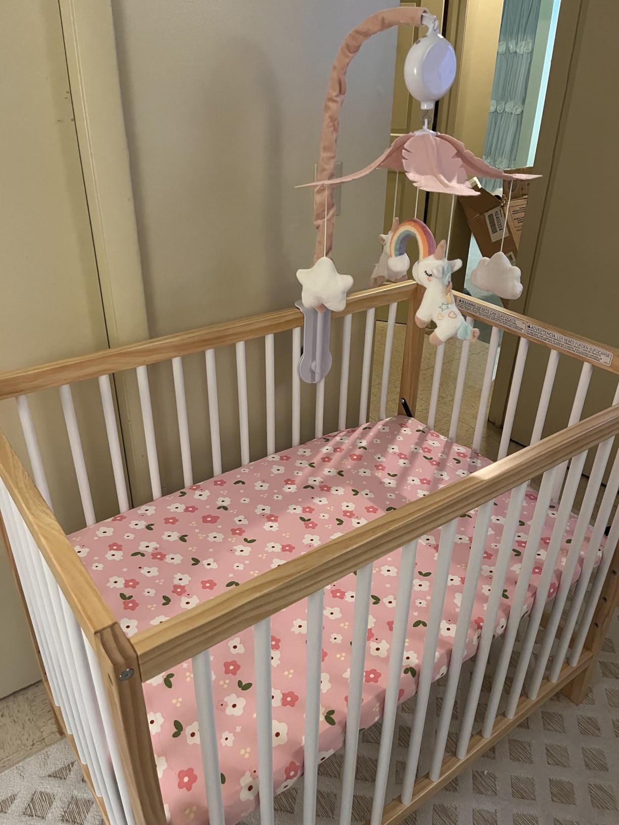 Graco Teddi 4-in-1 Convertible Mini Crib with Bonus Mattress, Driftwood customer photo 1