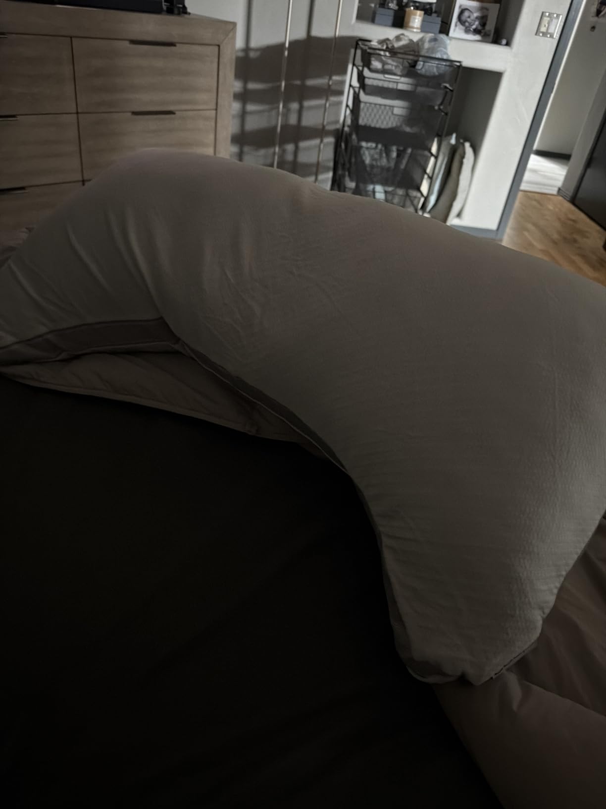 Coop Home Goods Cool+ Crescent Adjustable Pillow, Queen Size Plus Shaped Memory Foam Pillows with Cooling Gel, Neck Support, Back or Side Sleeper Pillow, CertiPUR US/GREENGUARD Gold customer photo 2