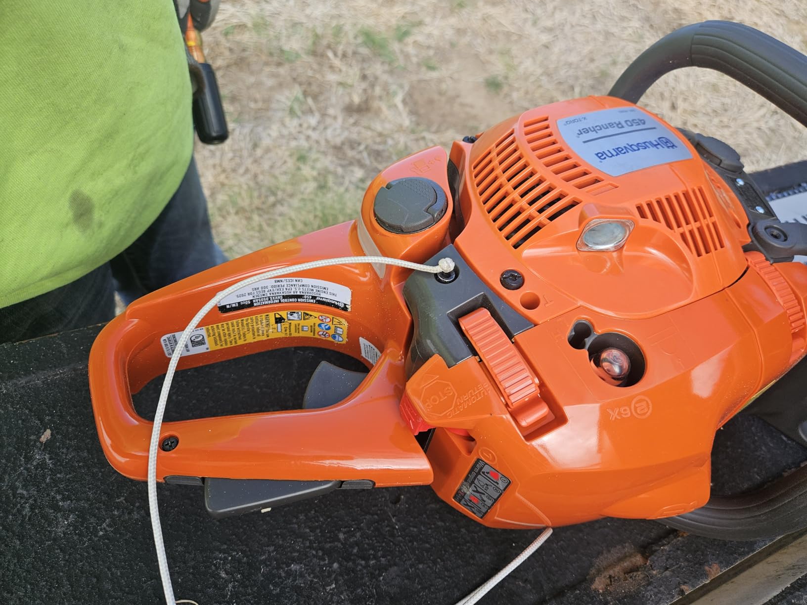 Husqvarna 450 Rancher 20 Inch Gas Chainsaw, 50.2-cc 3.2-HP, 2-Cycle X-Torq Engine, For Tree Pruning, Yard Cleanups and Firewood Cutting, 970613120 customer photo 2