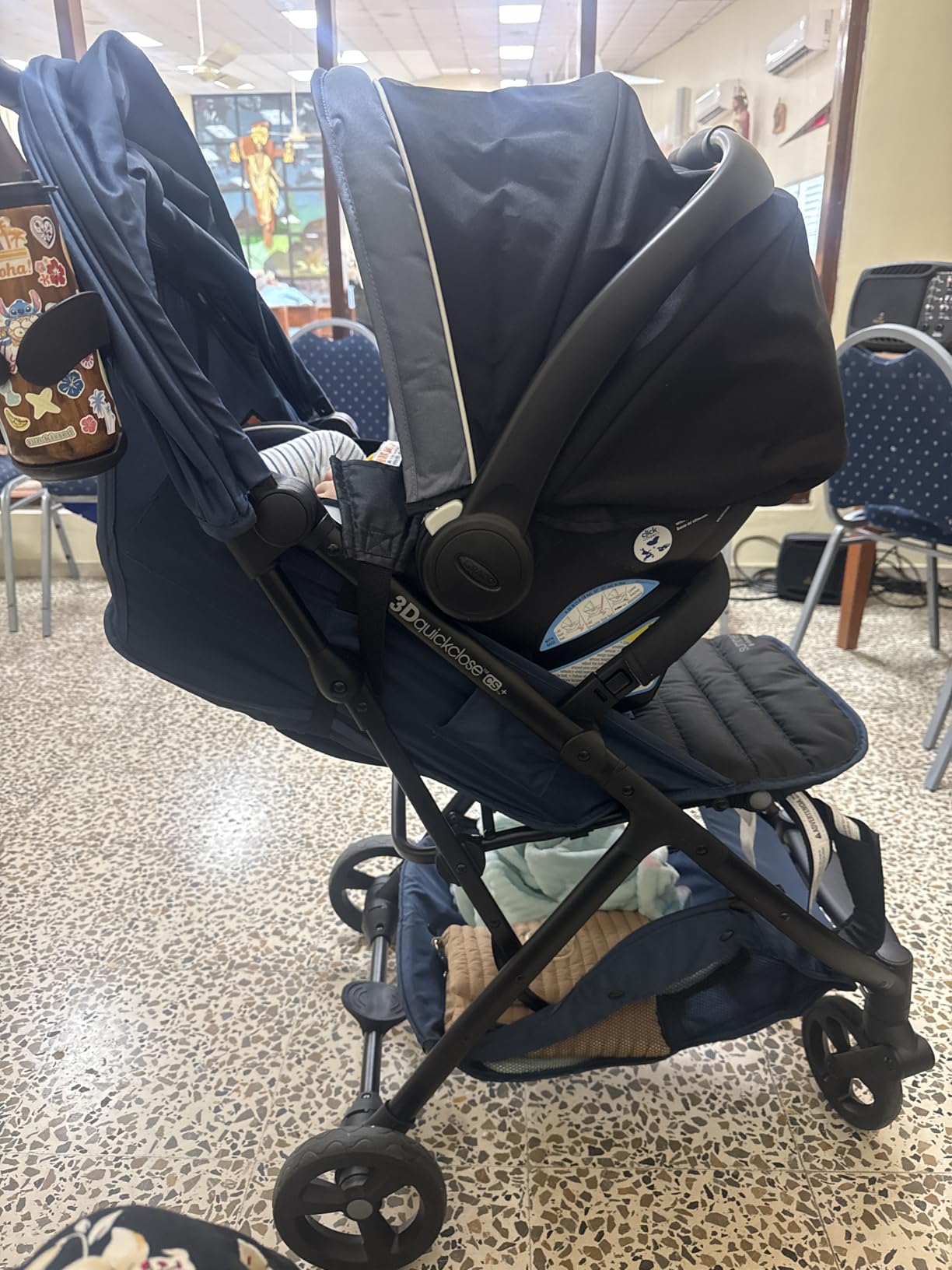 Ingenuity 3Dquickclose CS+ Compact Fold Stroller – Lightweight Stroller with Oversized Canopy, Extra-Large Storage and Compact Fold, Gray customer photo 1