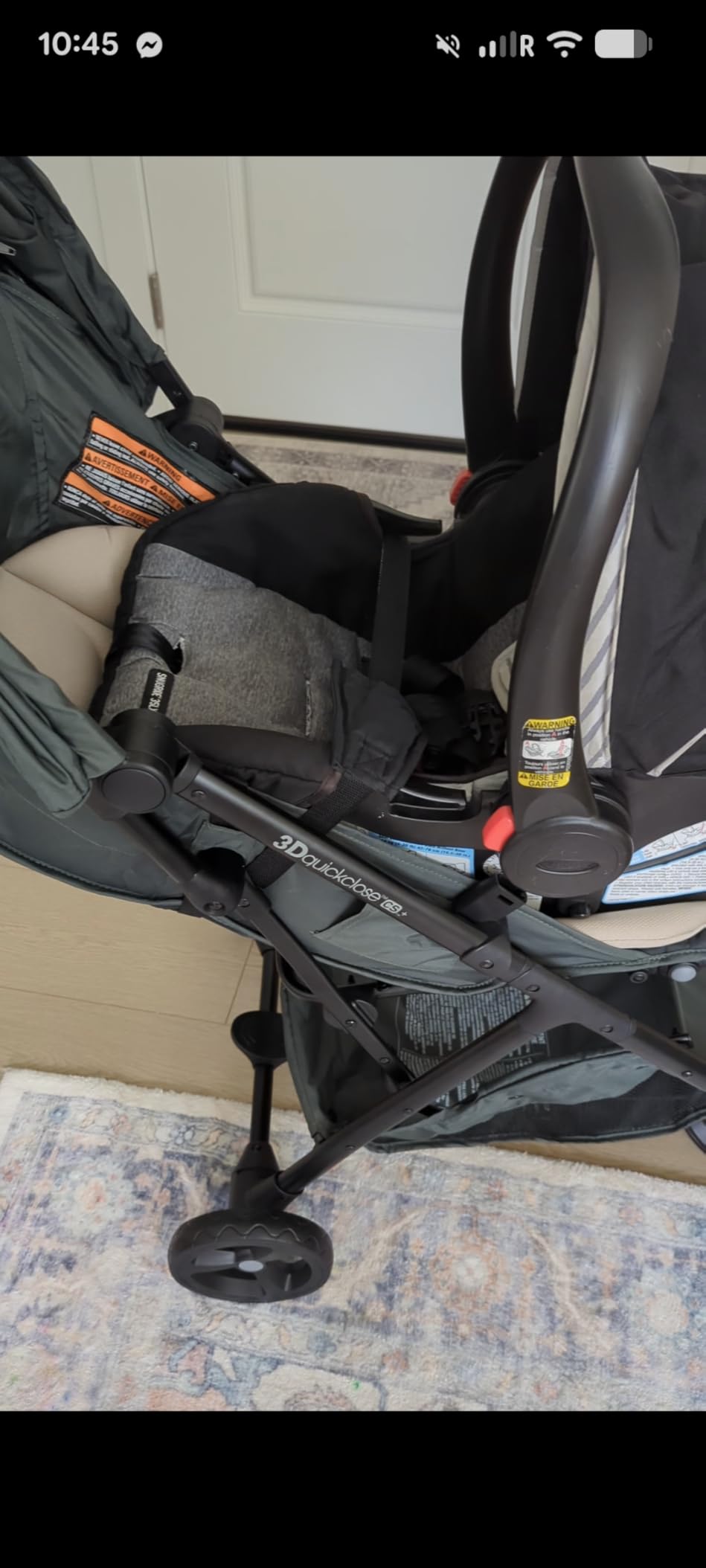 Ingenuity 3Dquickclose CS+ Compact Fold Stroller – Lightweight Stroller with Oversized Canopy, Extra-Large Storage and Compact Fold, Gray customer photo 2