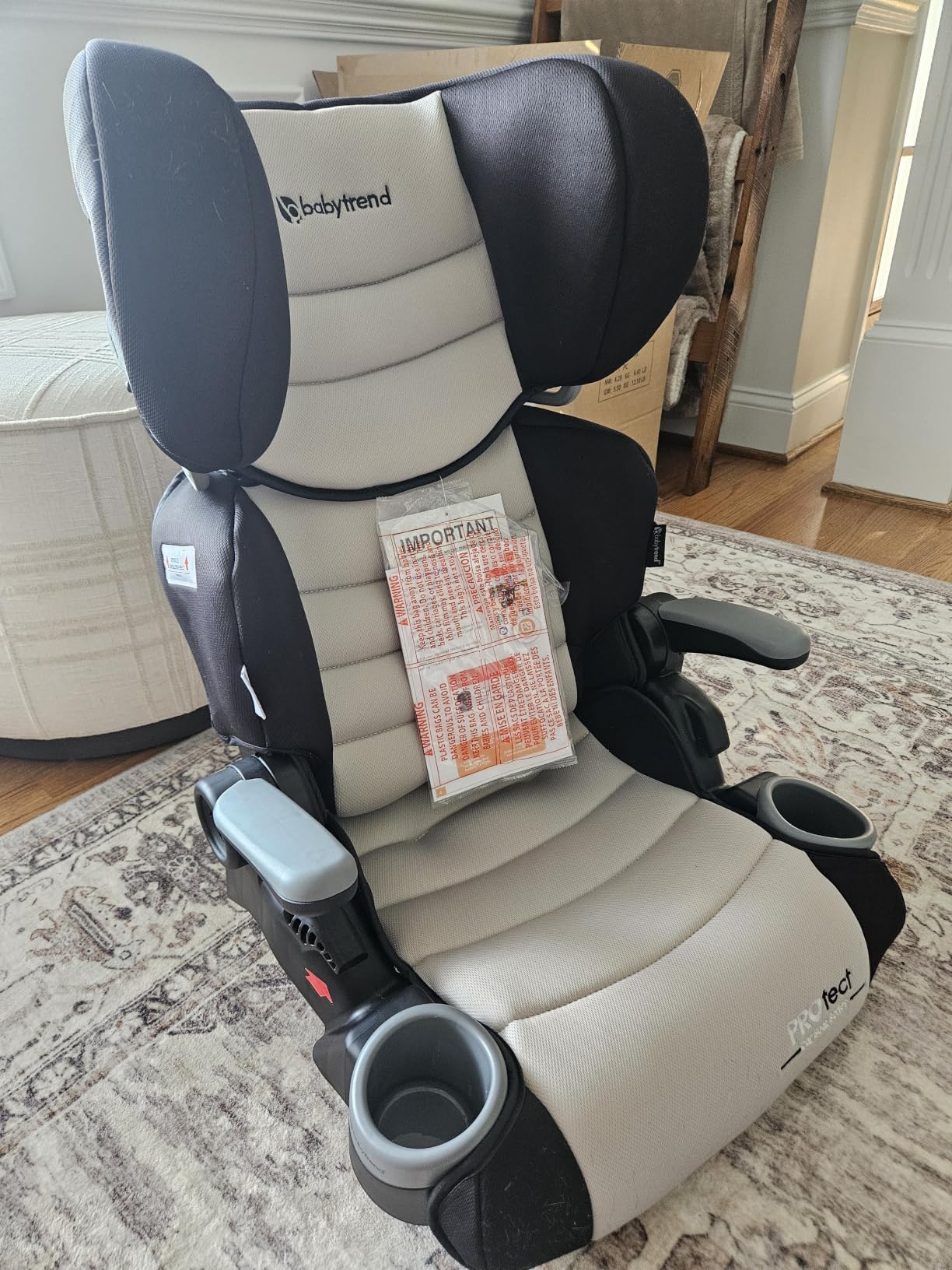 Baby Trend Protect 2-in-1 Folding Belt-Positioning Booster Seat, Midnight Black customer photo 2