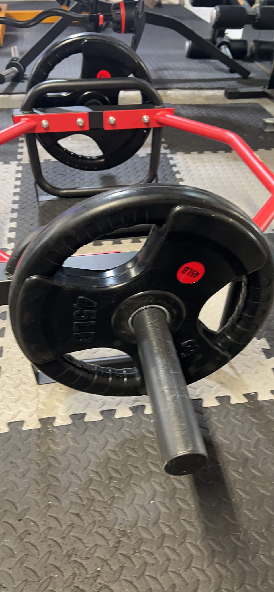XDDIAS 2-Inch Three-Grip Rubber Olympic Plates,Cast Iron Barbell Weights customer photo 2