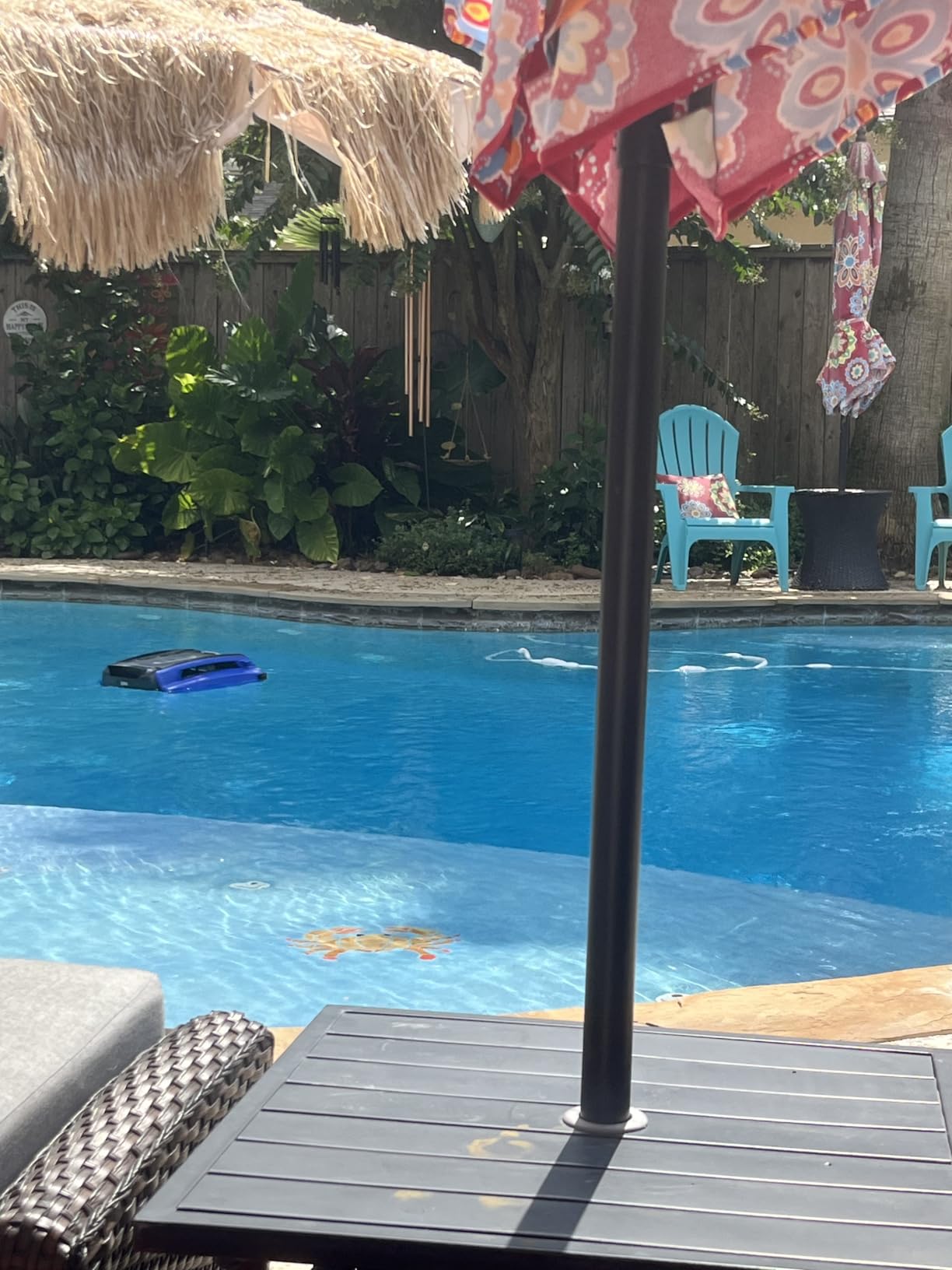 Betta SE Solar Powered Automatic Robotic Pool Surface Skimmer Cleaner with 24/7 Continuous Cleaning Battery Power and Re-Engineered Twin Salt Chlorine Tolerant Motors (Blue) customer photo 1