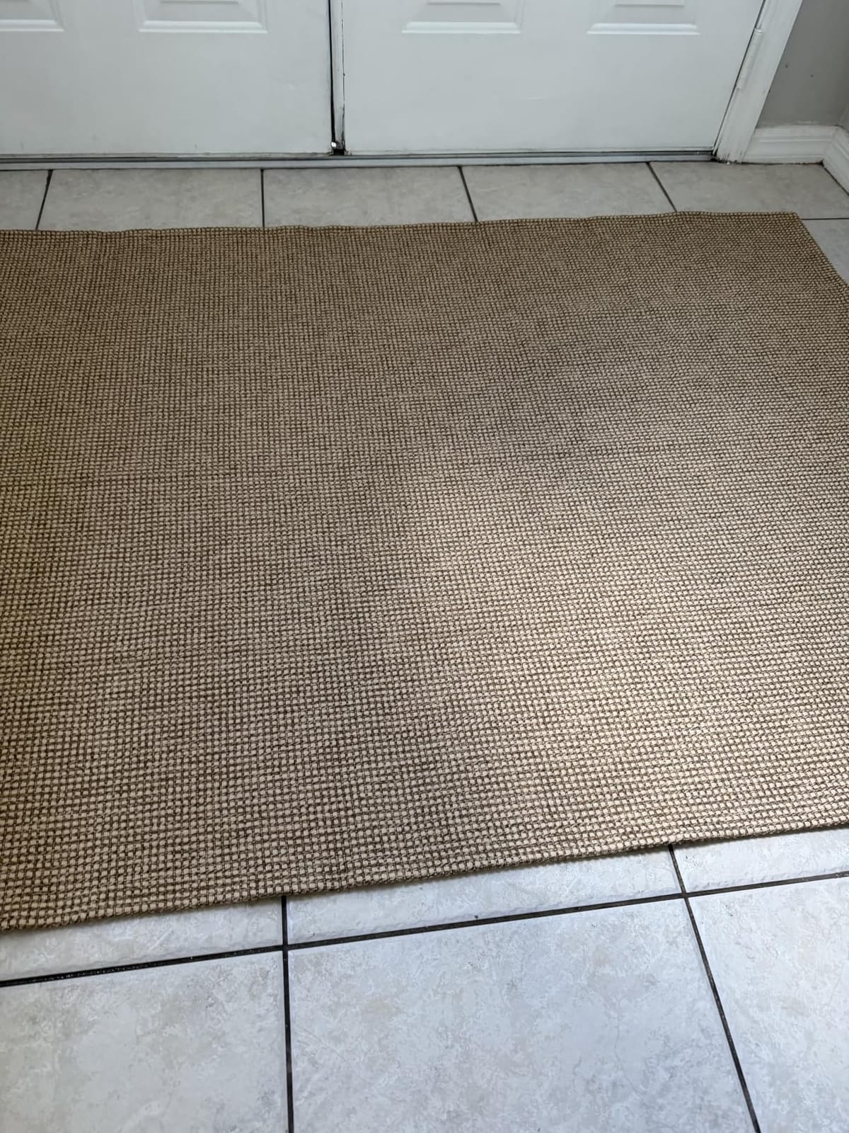 KOZYFLY Washable Area Rug 5x7 ft Rubber Backed Non Slip Rugs for Living Room Braided Cotton Bedroom Rug Woven Office Rugs Indoor Floor Carpets for Dining Bedroom Living Room, Orange Beige/Tan/Brown customer photo 2