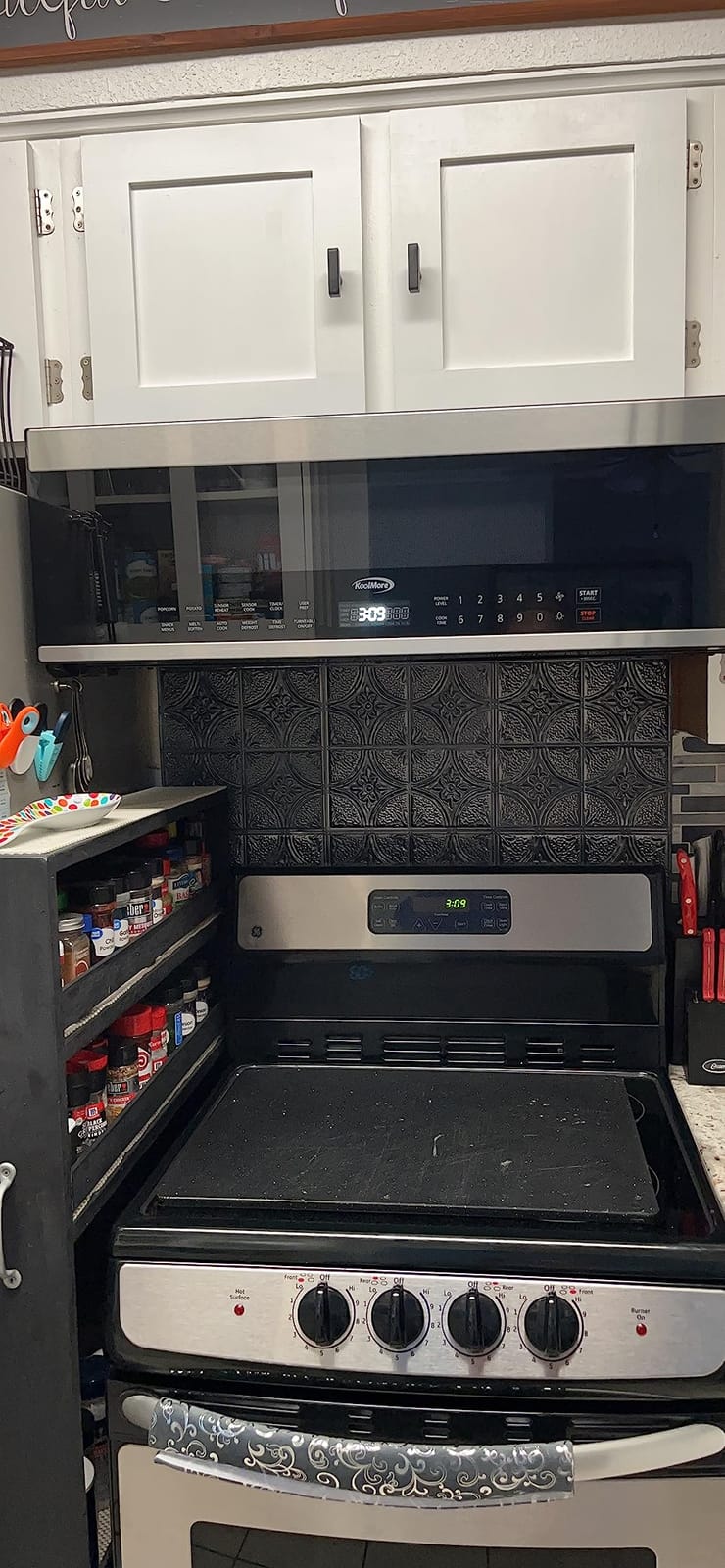 KoolMore 1.3 cu. ft. 24 inch Over The Range Stainless Steel Microwave (KM-MOT-OP1SS), 300 CFM Vent Hood Function, 1000W customer photo 2