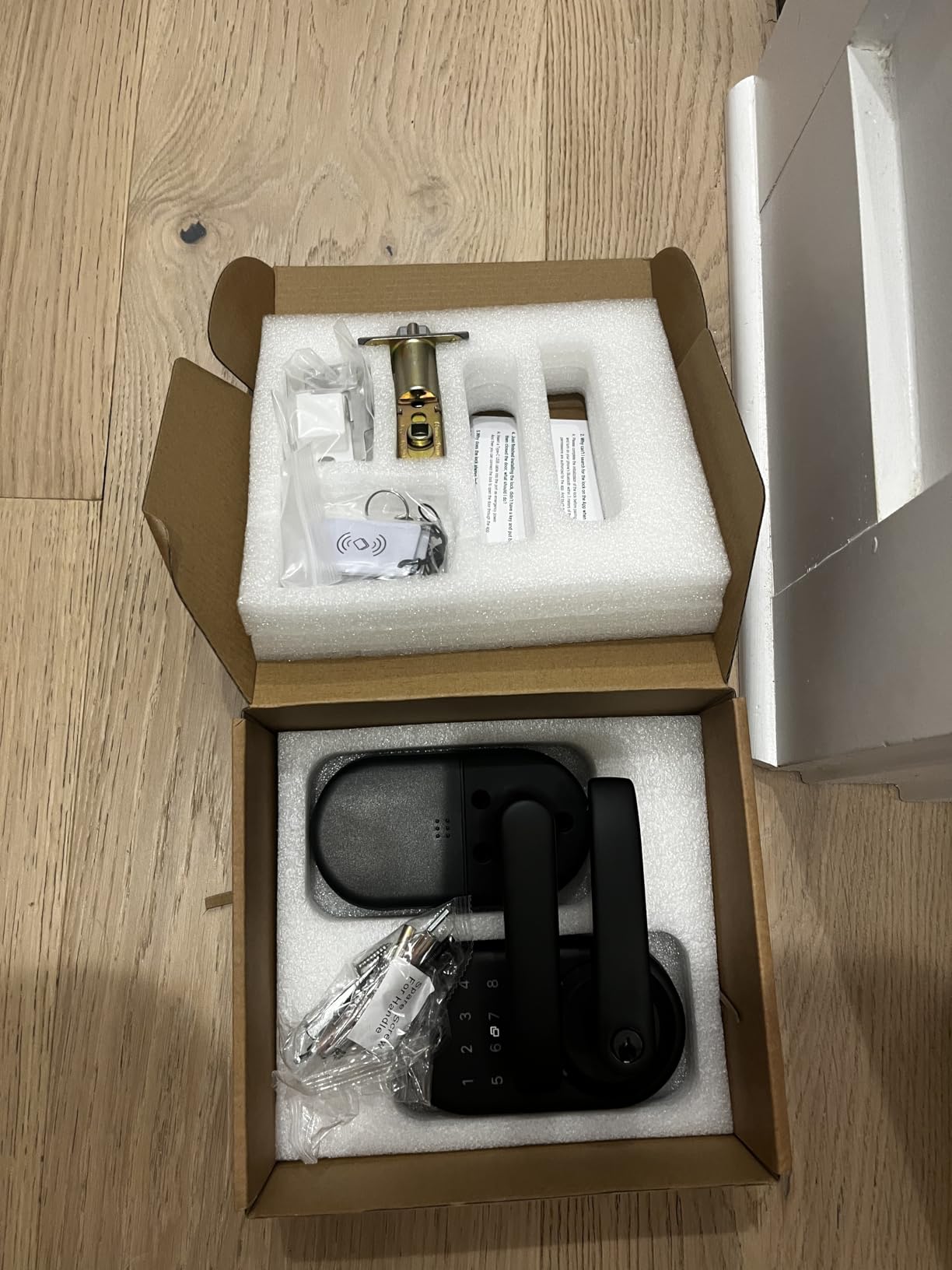 Smart Door Handle Lock with Keypad, Yamiry Fingerprint Knob for Front Door customer photo 1