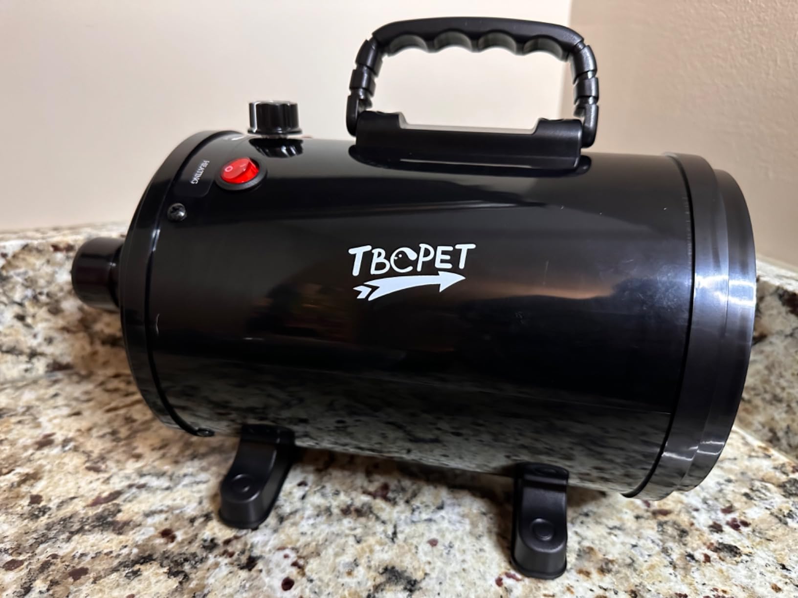 Dog Dryer High Velocity Dog Hair Dryer 5.2HP/3800W, Stepless Adjustable Speed Temperature Dogs Grooming Blow Dryer, Pet Dryer with 4 Nozzles,Blow Dryer for Dogs, Black customer photo 2