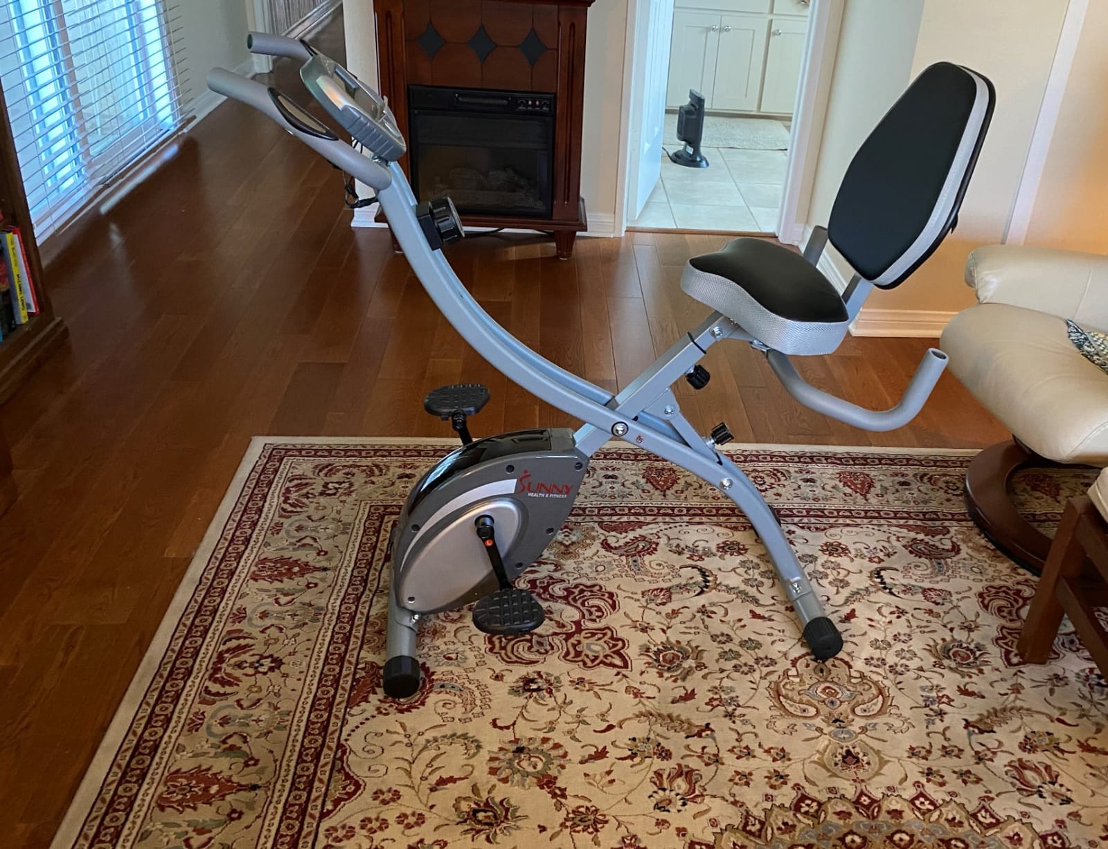 Sunny Health & Fitness Smart Foldable Magnetic X-Bike, Low-Impact Workouts customer photo 2