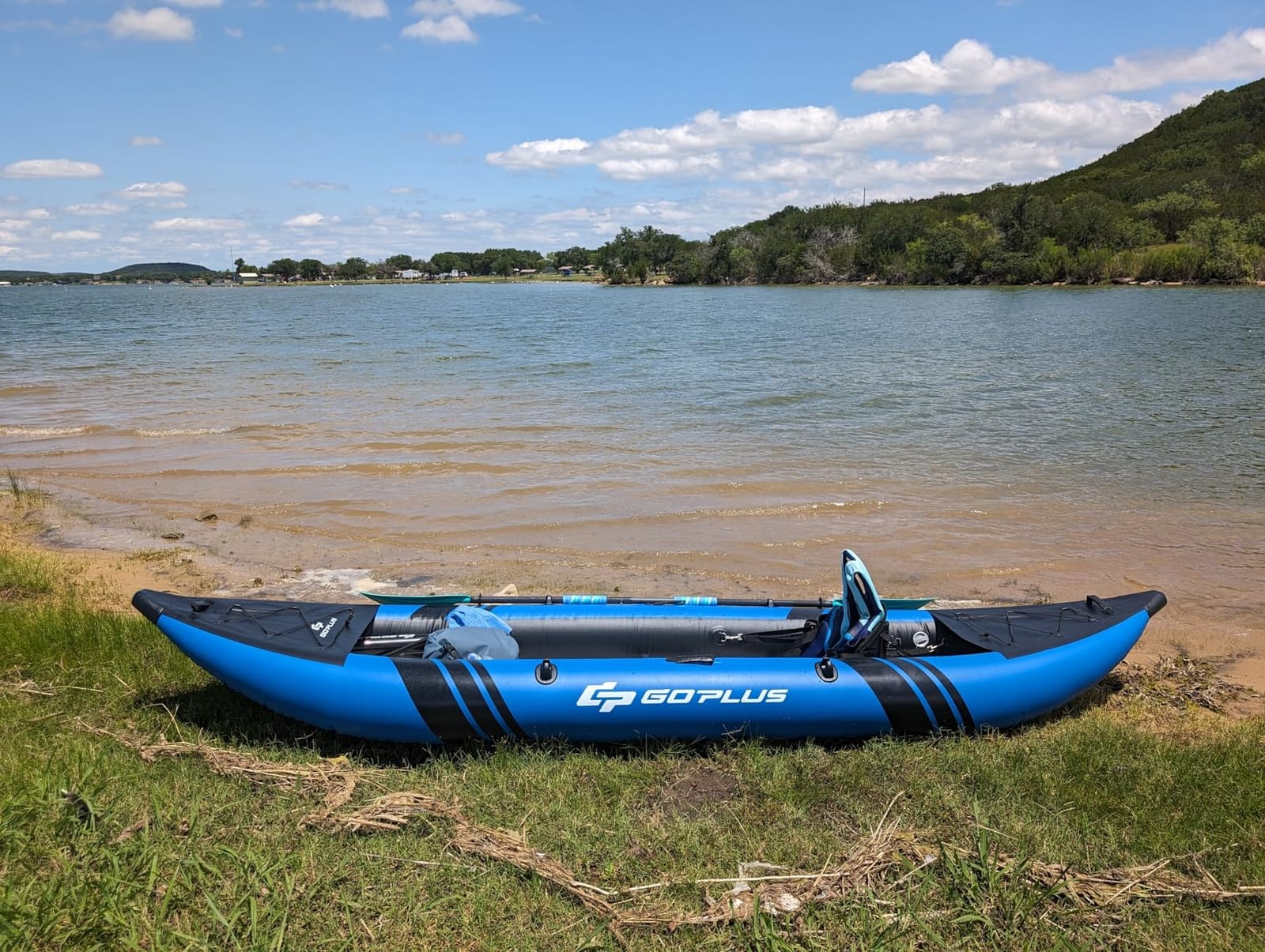Goplus Tandem Inflatable Kayak, 12.5FT 2-Person Kayak Set for Adults customer photo 1