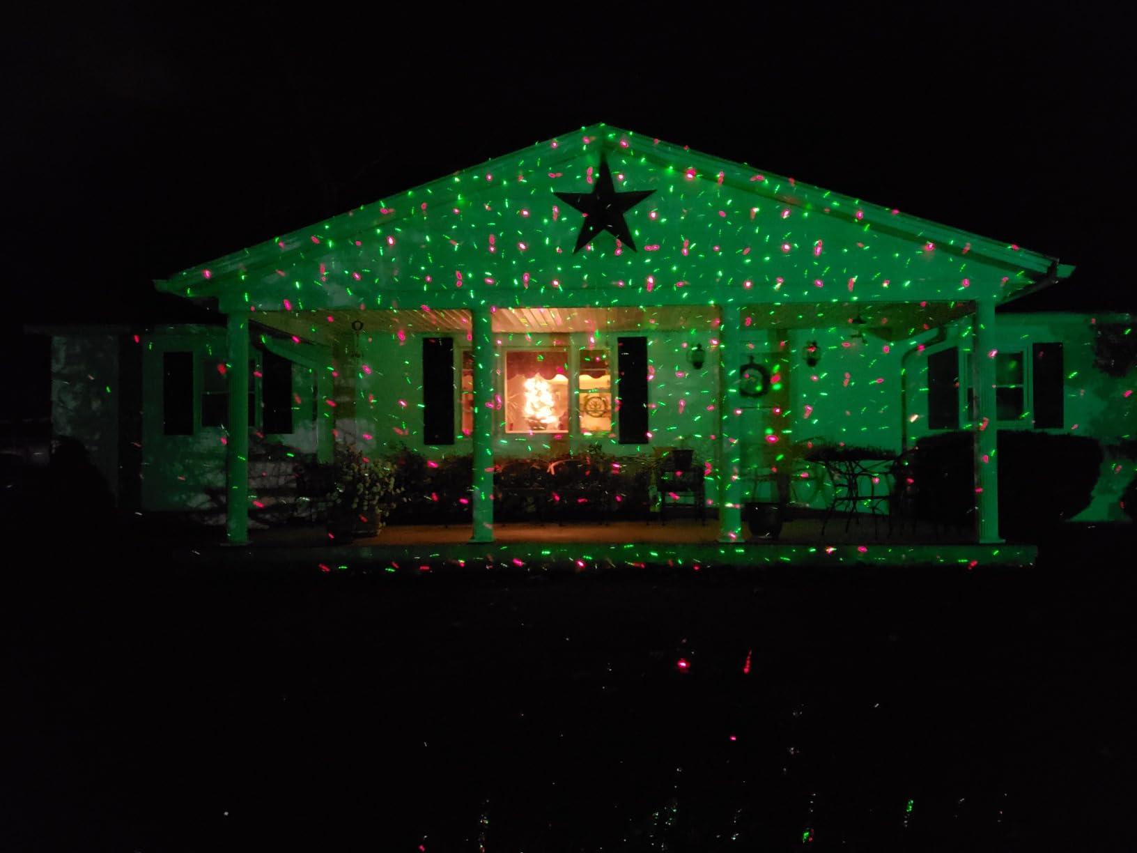 Star Shower Ultra 9 Outdoor Laser Light Show with Remote, AS SEEN ON TV, New 9 Unique Patterns, Showers Home w/Thousands of Lights, 3 Color Combinations, Motion or Still, Up to 3200 Sq Ft customer photo 2