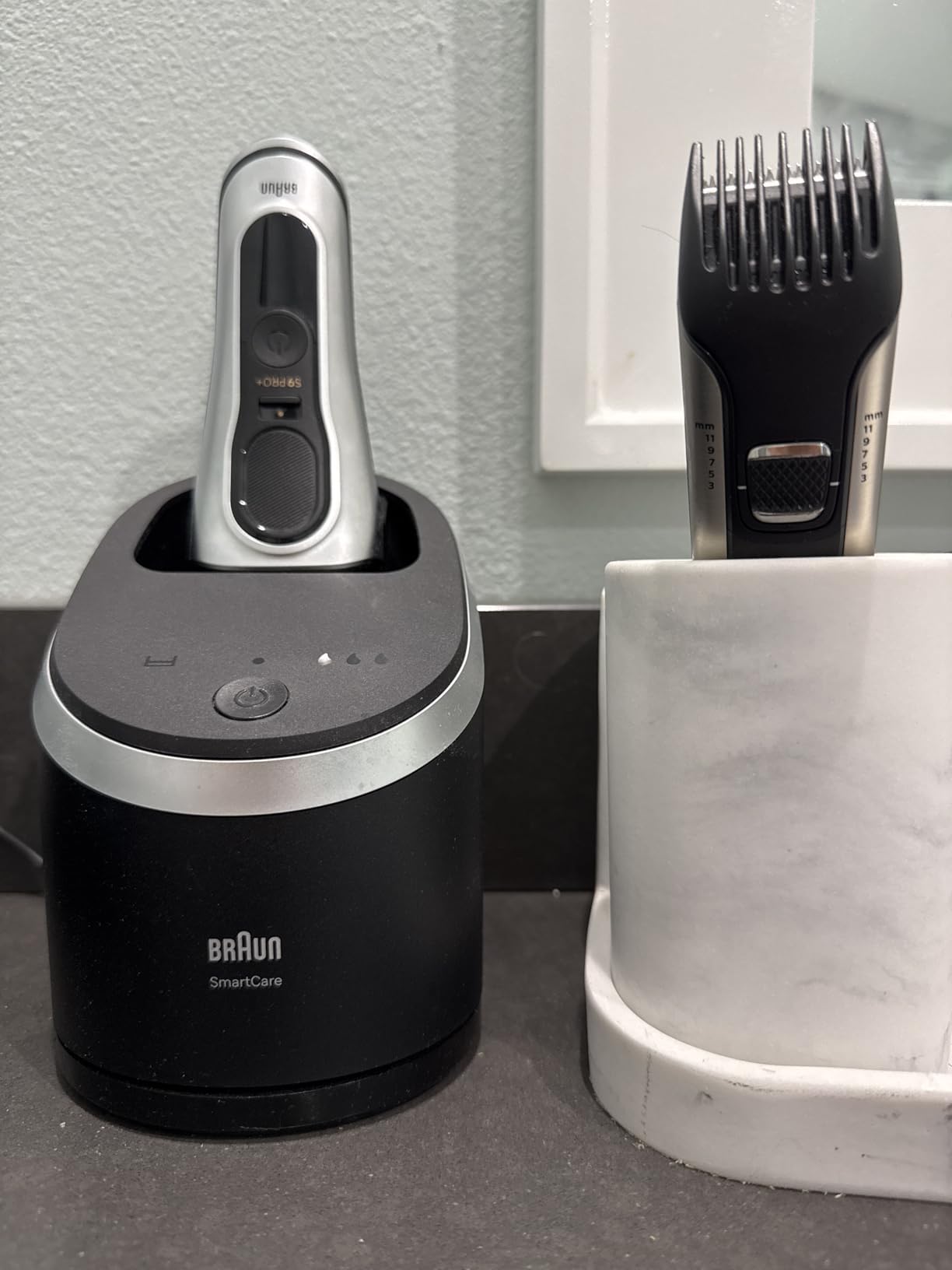 Braun Series 9 PRO+ Electric Razor for Men, 5 Pro Shave Elements & Precision Long Hair Trimmer, 6in1 SmartCare Center, Wet & Dry Electric Shaver for Smooth Skin with 60min Battery Runtime, 9567cc customer photo 2