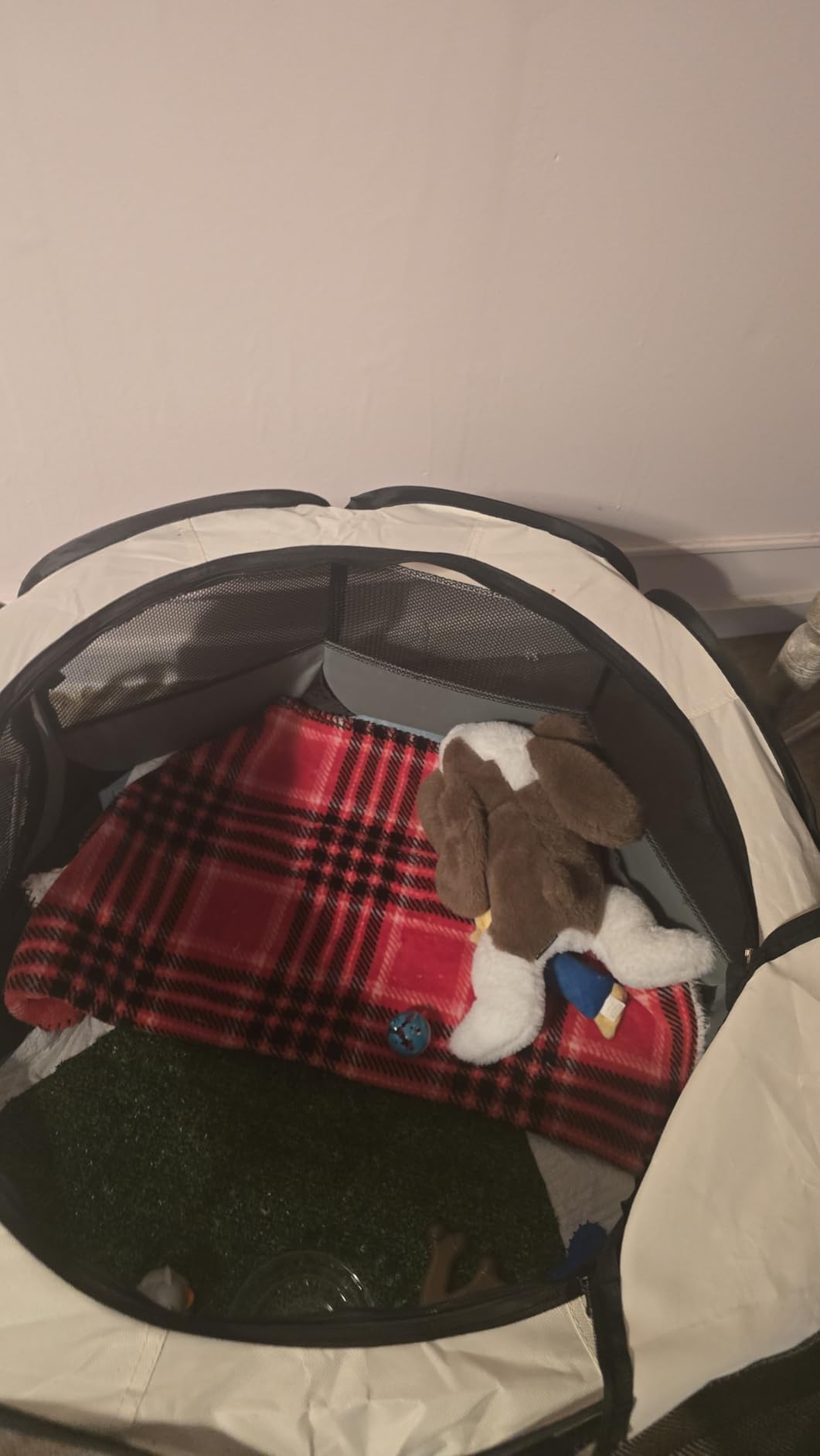 Siedihit Dog Cat Playpen, Puppy Pet Playpen Indoor for Small Dog Crate Tent Cage Outdoor, Portable Pop Up Dogs Enclosure Kennel with Carrying Case for Dogs/Cats/Rabbits(Grey, Small customer photo 1