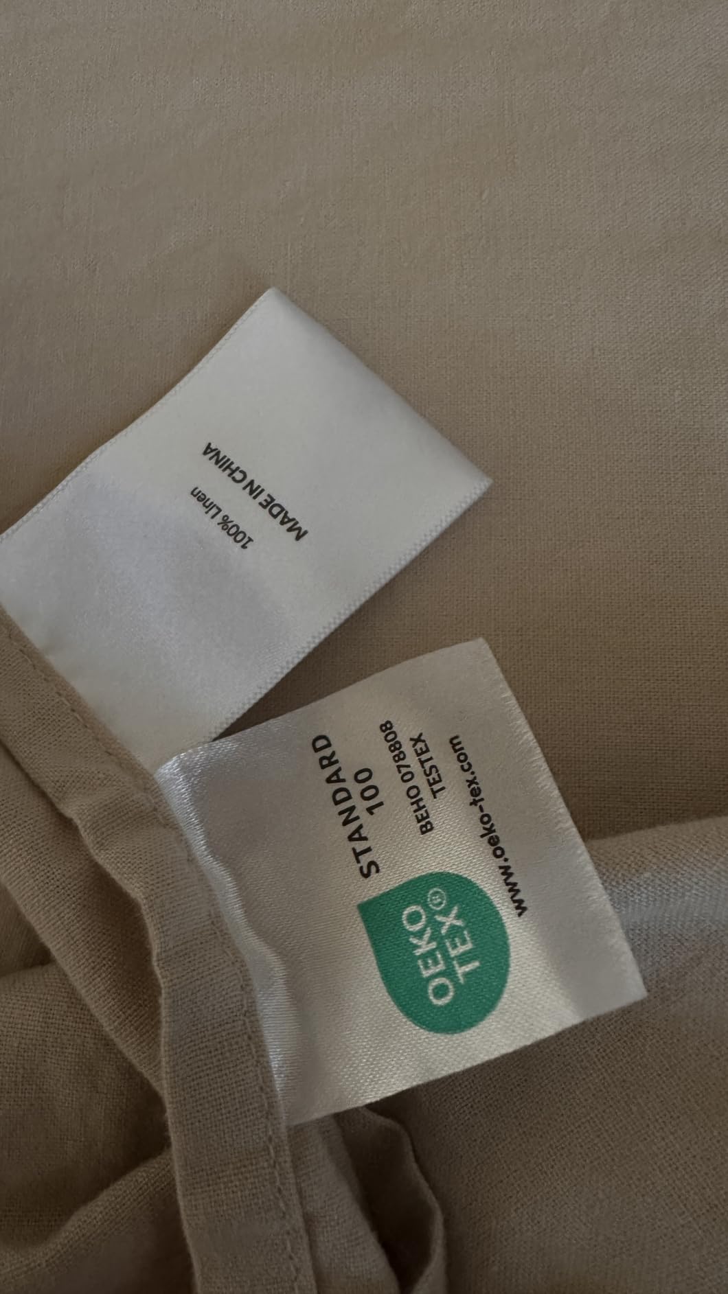 SONORO KATE 100% French Linen Queen Size Sheets Set,Natural Flax Bedding customer photo 2