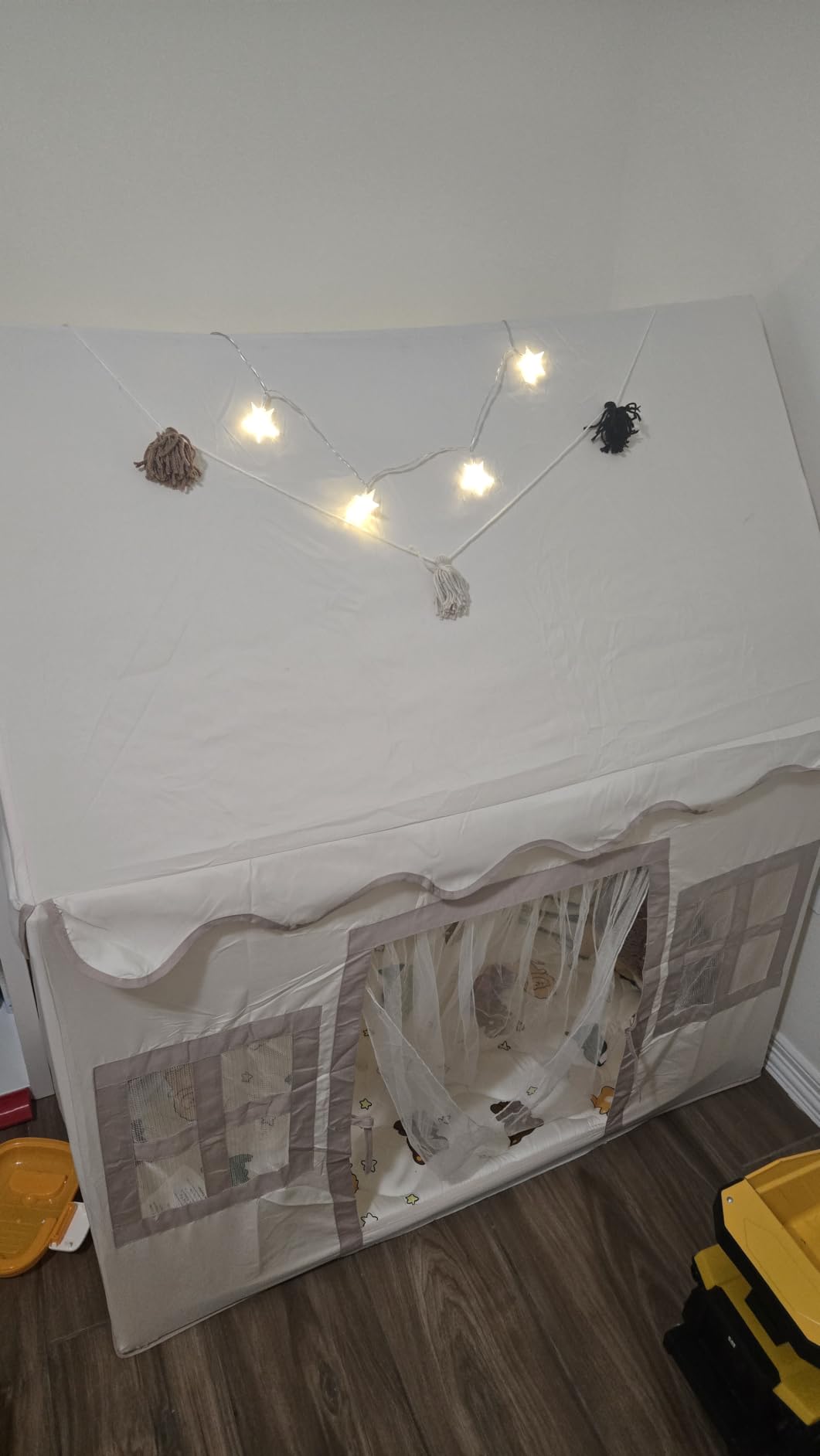 Kids Play Tent Indoor: with Mat, Tassel Garland - Girl Tent Indoor Playhouse for Kids Toys for Boy Girl Birthday Gift customer photo 2