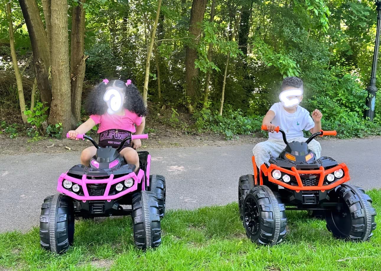 Best Choice Products 12V Kids Ride-On Electric ATV, 4-Wheeler Quad Car Toy w/Bluetooth Audio, 3.7mph Max Speed, Treaded Tires, LED Headlights, Radio - Hot Pink customer photo 1