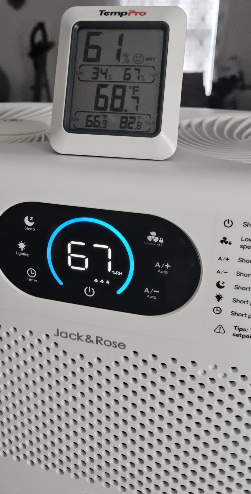 Reuseable Wick Evaporative Humidifier for Bedroom Quiet Healthy Baby Humidifier, No White Dust, Evaporative Humidifier Large Room 800ml/h 3 Speeds, 2 customer photo 1