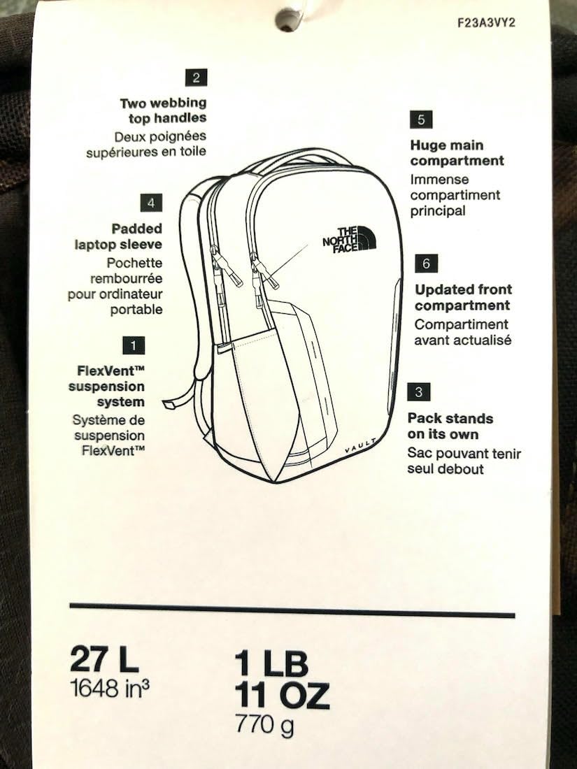 The North Face Vault Everyday Laptop Backpack, TNF Black-NPF, One Size customer photo 1