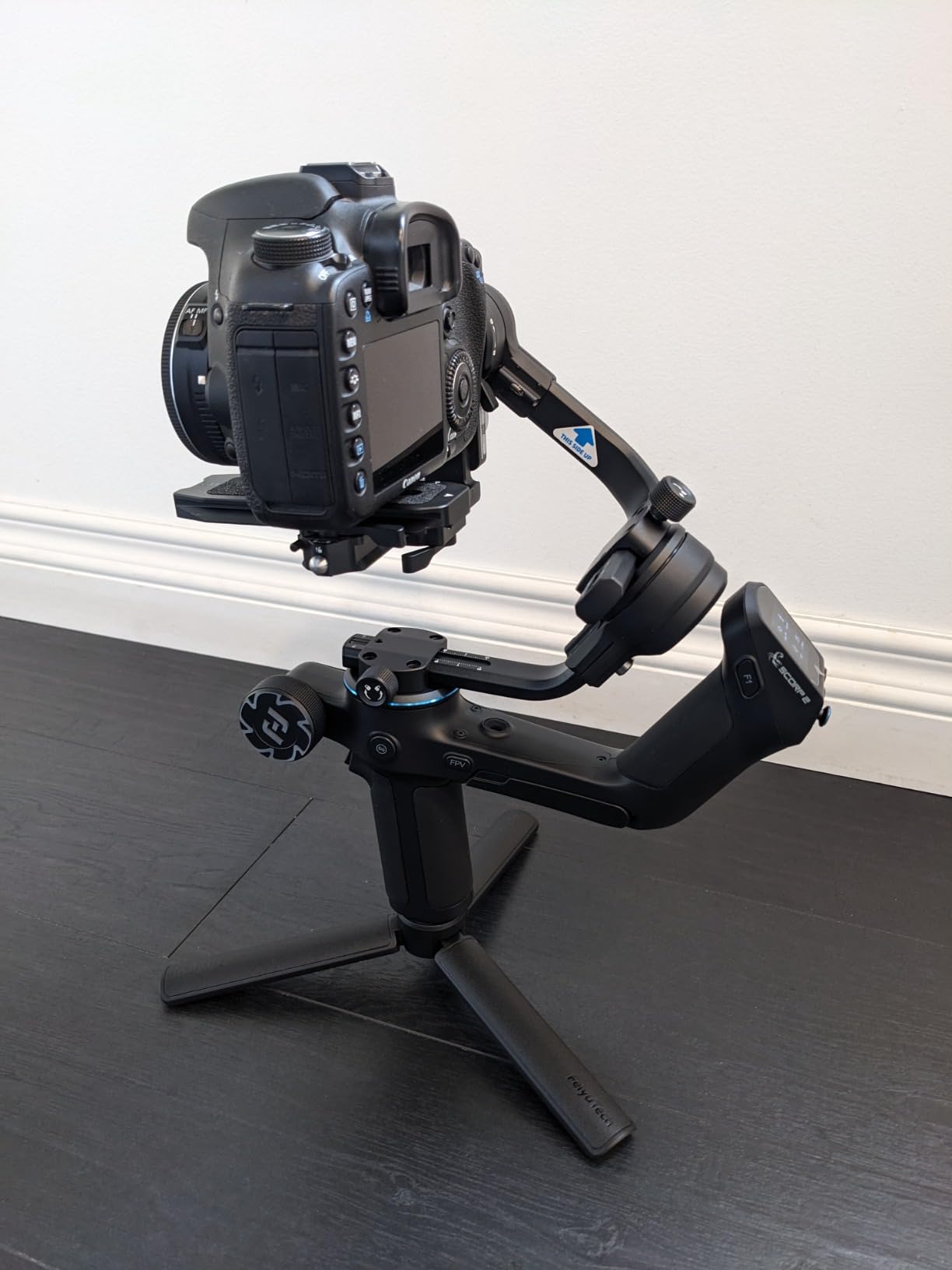 FeiyuTech SCORP 2 Gimbal Stabilizer for DSLR and Mirrorless Camera, Integrated Al Tracking Sensor, 3-Axis Camera Stabilizer for Sony Canon Panasonic Nikon, 2.5kg Payload Touch Screen Vertical Shooting customer photo 1