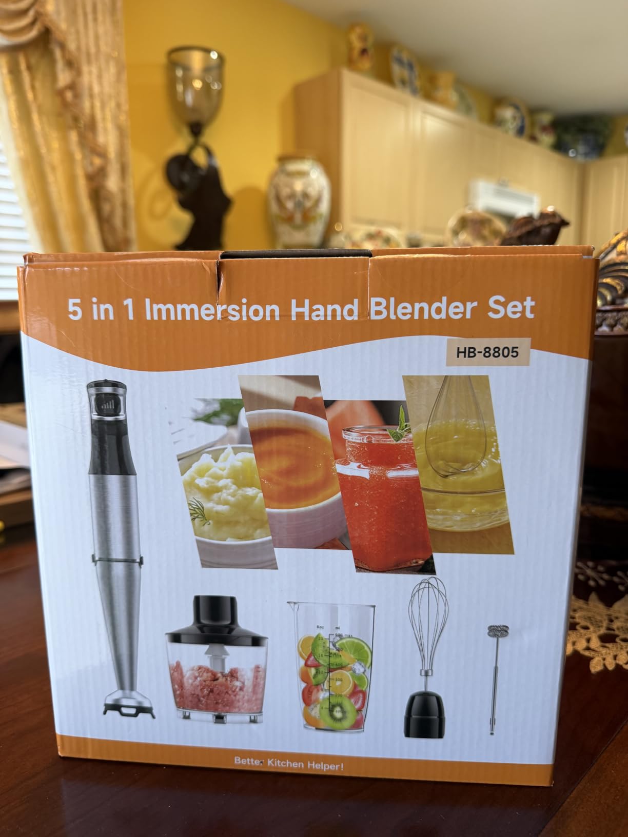 Turelar Immersion Blender Handheld Corded, 1100W 5 in 1 Hand Blender Set | Trigger Variable Speed, Emulsion Stick Mixer with Food Processor, Whisk, Frother, for Soup, Puree, Baby Food, Anti-scratch customer photo 1