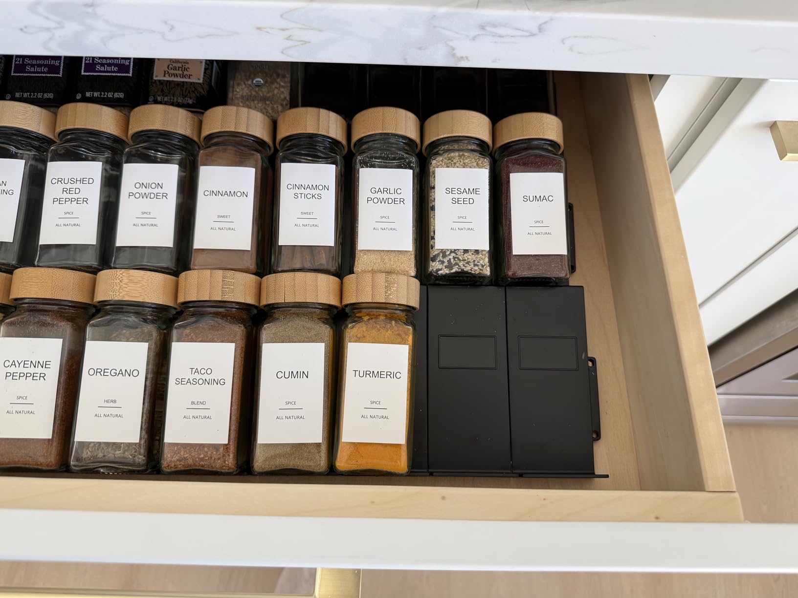 Famhap Spice Drawer Organizer Expandable 36 PCS customer photo 2