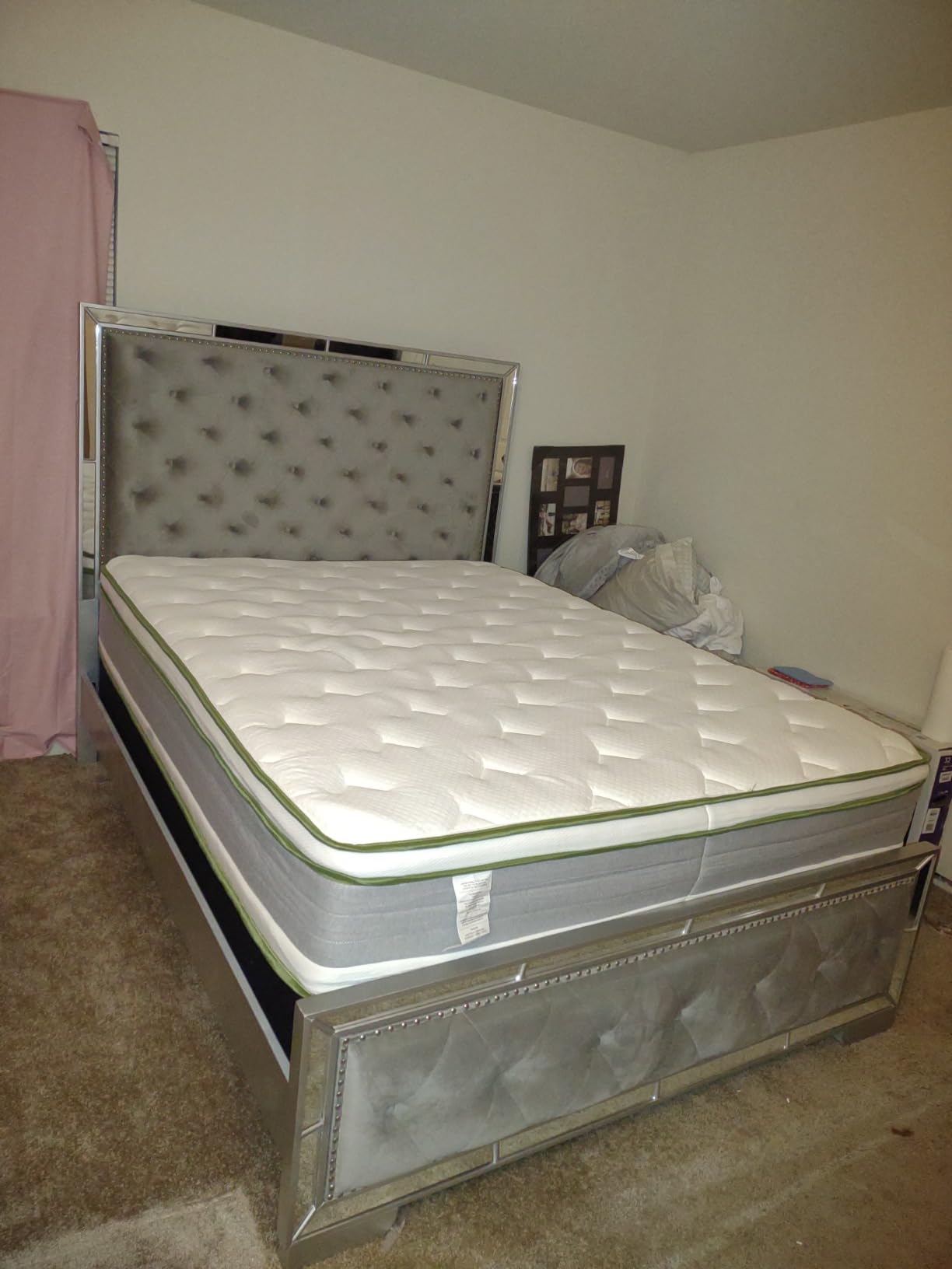 Novilla Queen Mattress, 12 Inch Hybrid Mattress Queen with Comfort Foam|Innerspring Pillow Top Mattresses in a Box, Pressure & Pain Relief, Soft Feel but Supportive, CertiPUR-US customer photo 2