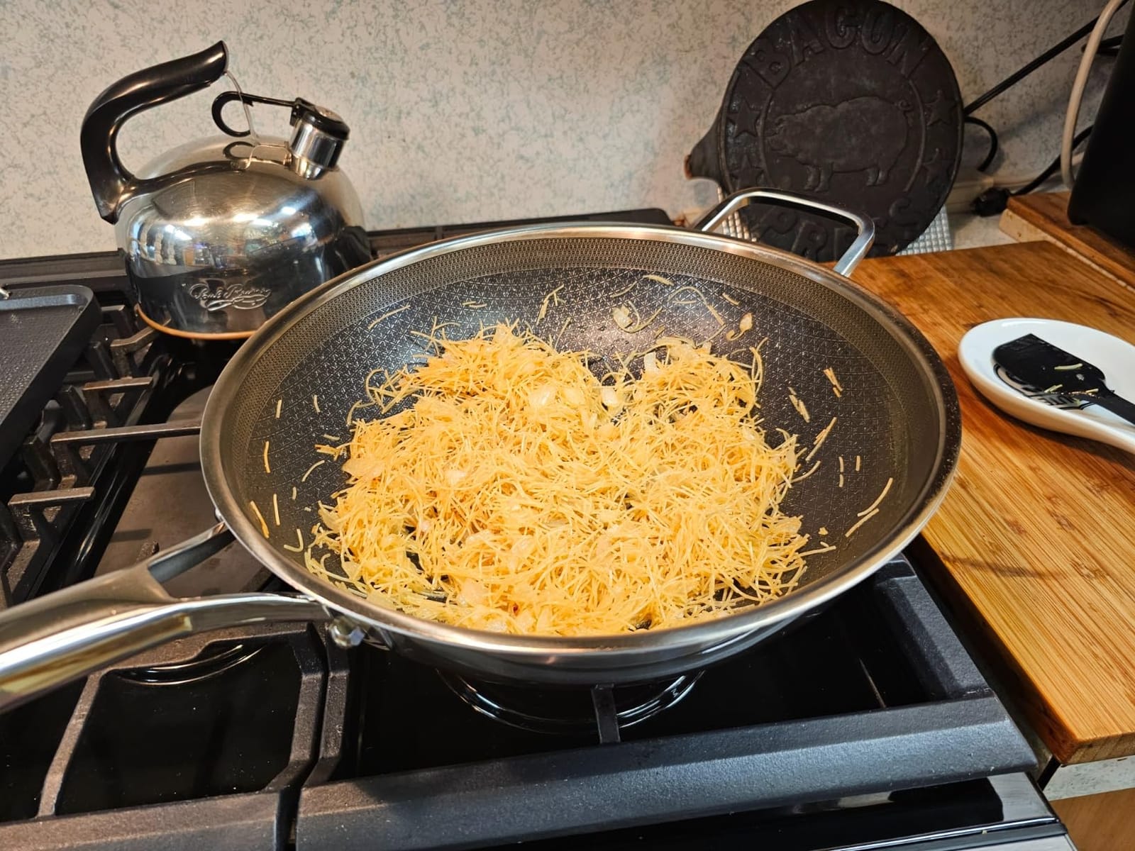Wok Pan with Lid, 12 Inch Stainless Steel Nonstick Wok, Stir-Fry Pan customer photo 2