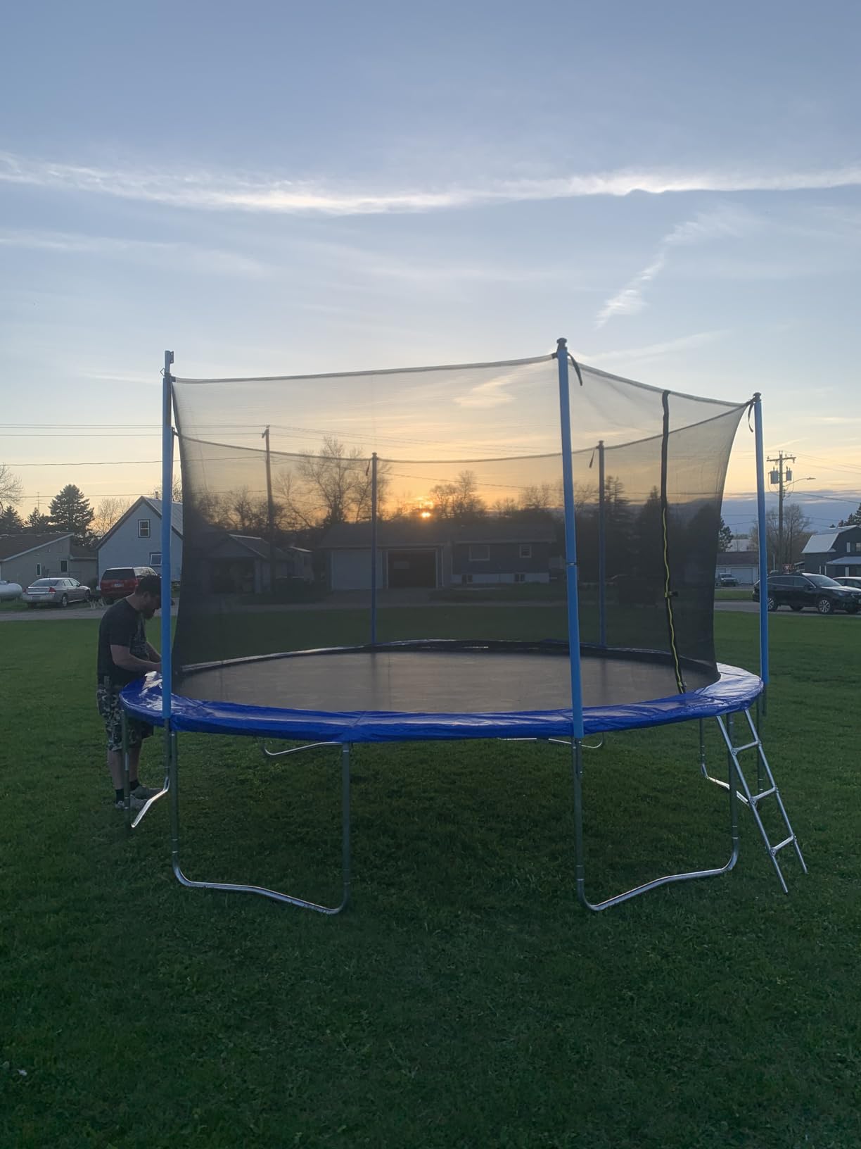 Lyromix Upgraded 16FT 15FT 14FT 12FT 10FT 8FT Trampoline Outdoor with Basketball Hoop and Net, Capacity for 4-6 Kids and Adults customer photo 2