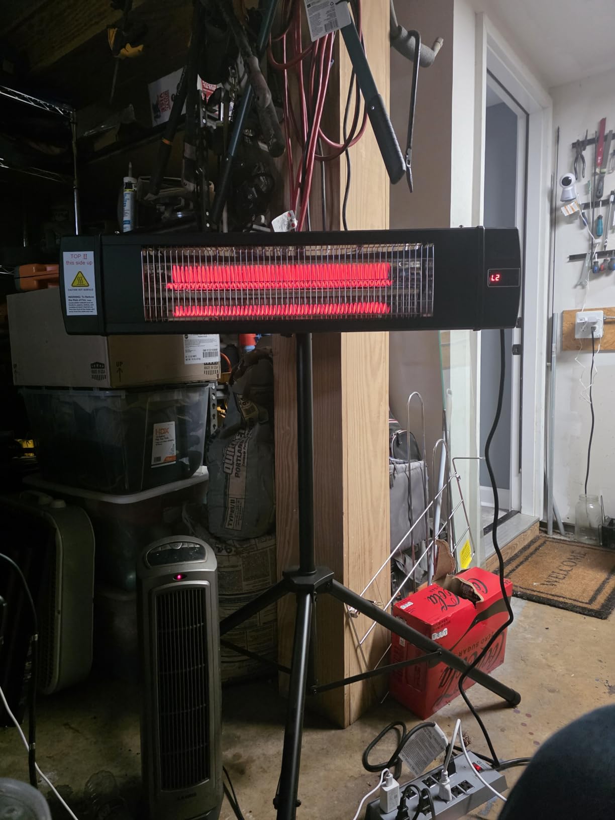 DR. INFRARED HEATER Portable Infrared Indoor and Outdoor Space Heater for Patio, Garage, Commercial & Residential With Remote Control, Space Heater (Freestanding/Ceiling/Mounting), Black customer photo 1