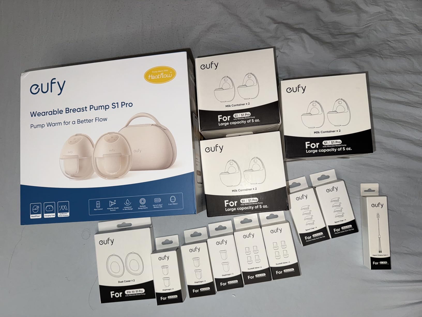 eufy Heated Wearable Breast Pump S1, HeatFlow, Hands-Free customer photo 1