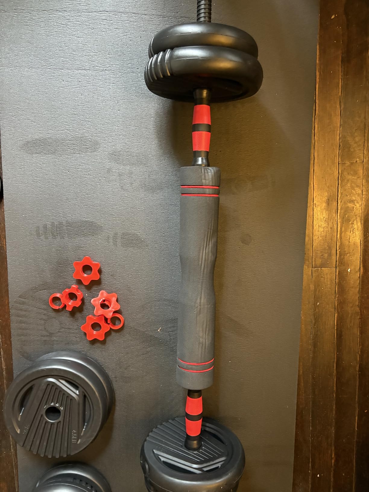Adjustable Dumbbell set,20/30/45/70/90lbs Free Weight Set | 5 in1 Dumbbell Set with Connector,Used as Barbell,Kettlebells,Push up Stand,Fitness Exercises for Home Gym Suitable Men/Women customer photo 2