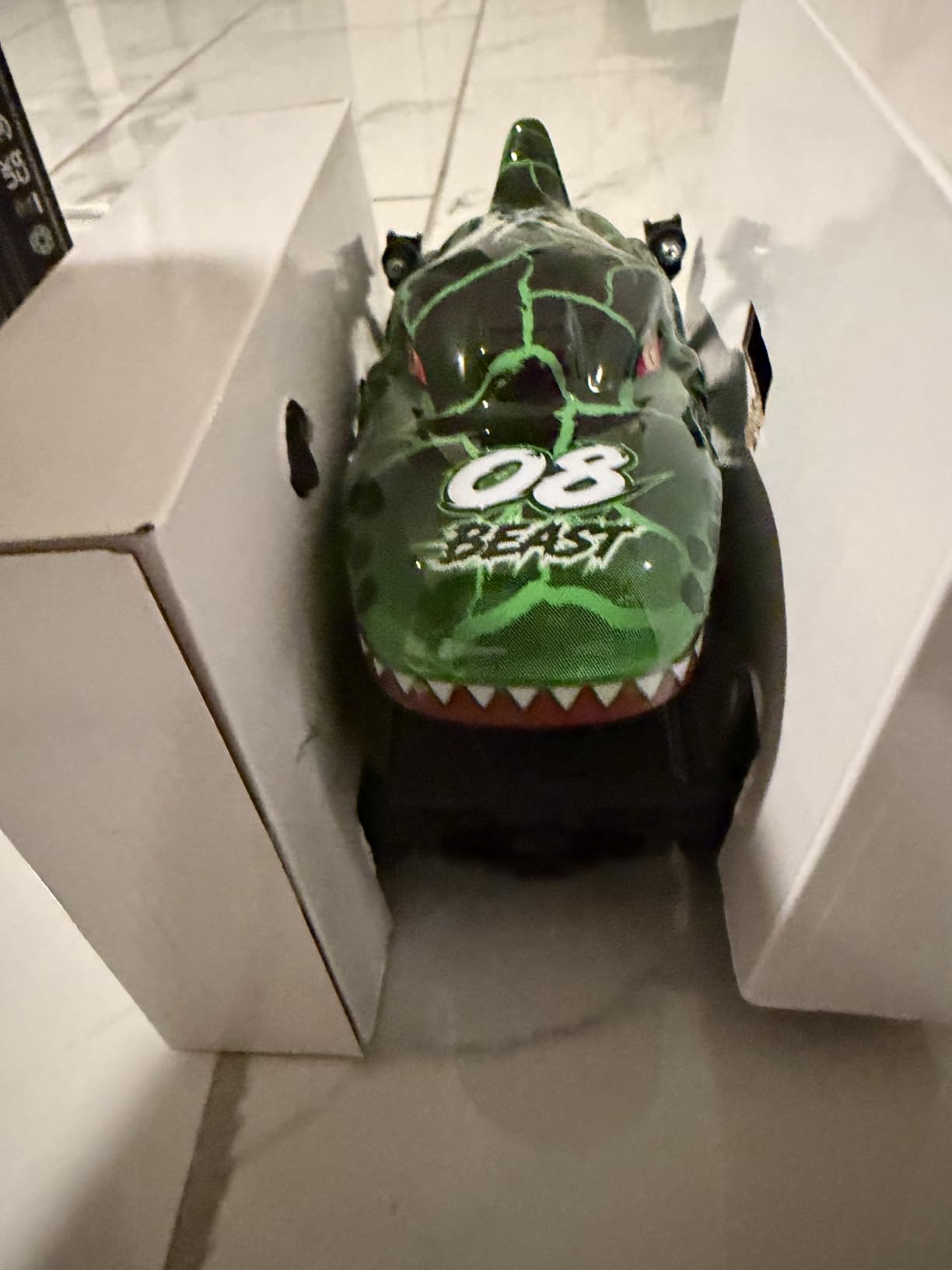 BEZGAR Monster Truck Toys，1:20 Remote Control Car with Light & Music | Green Dinosaur Toys for Kids,RC Truck with 360° Spins and Drifting, Toy Car Gifts for Boys, Battery Life of 20 Minutes customer photo 2