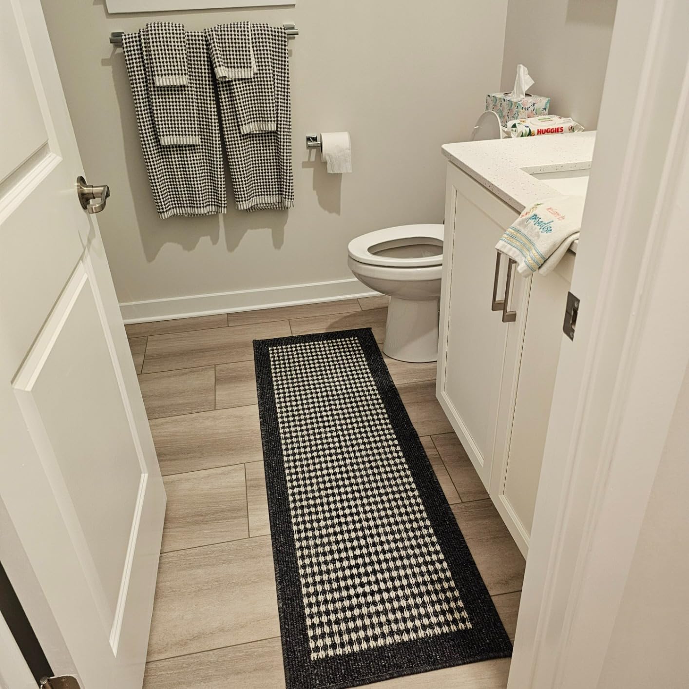 Ileading Hallway Runner Rug 2'x10' Heavy-Duty Durable Entryway Floor Mat with Non Slip Rubber Backing for Busy Traffic Extended Indoor Doormat Machine Washable Beige Kitchen Throw Rug for Corridor customer photo 1