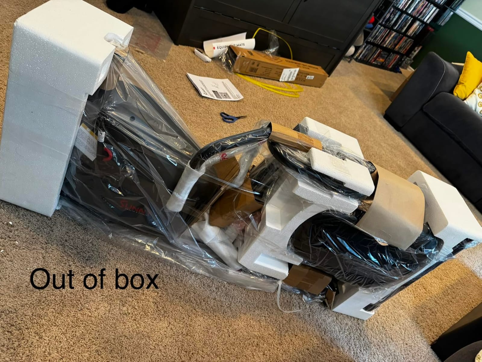 Sunny Health & Fitness Smart Recumbent Bike, Wide Cushioned Seat & Back, Indoor Cycling Machine for Adult/Seniors Home Exercise, Free SunnyFit App Connection customer photo 2