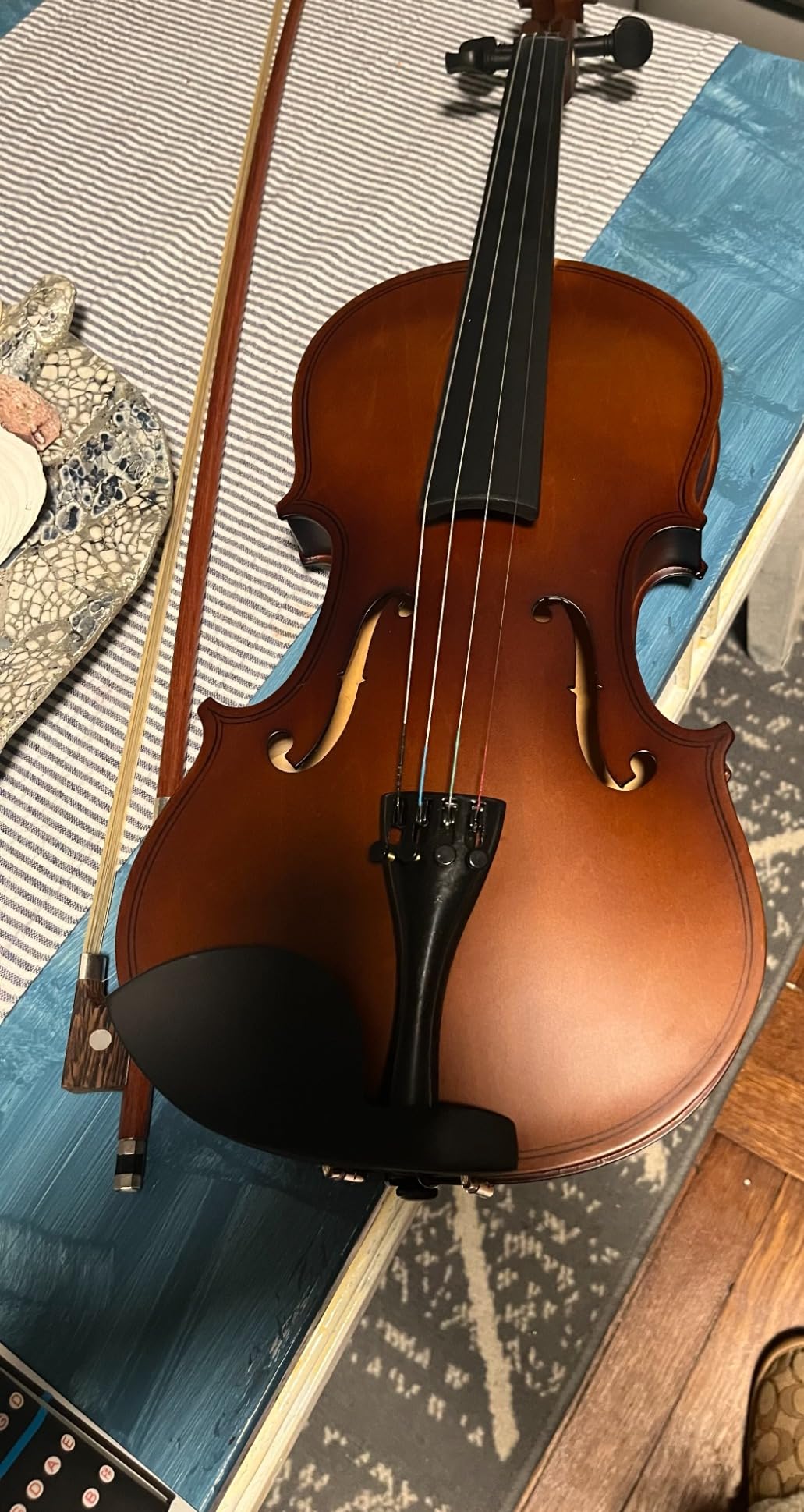Vangoa Violin 1/2 Size for Beginners Full Set, Spruce Childrens Fiddle Half Size Bundle Medium Acoustic Violins Starter Kit Package w/Side Solidwood, Hard Case for School Students Ages 6-9 customer photo 2