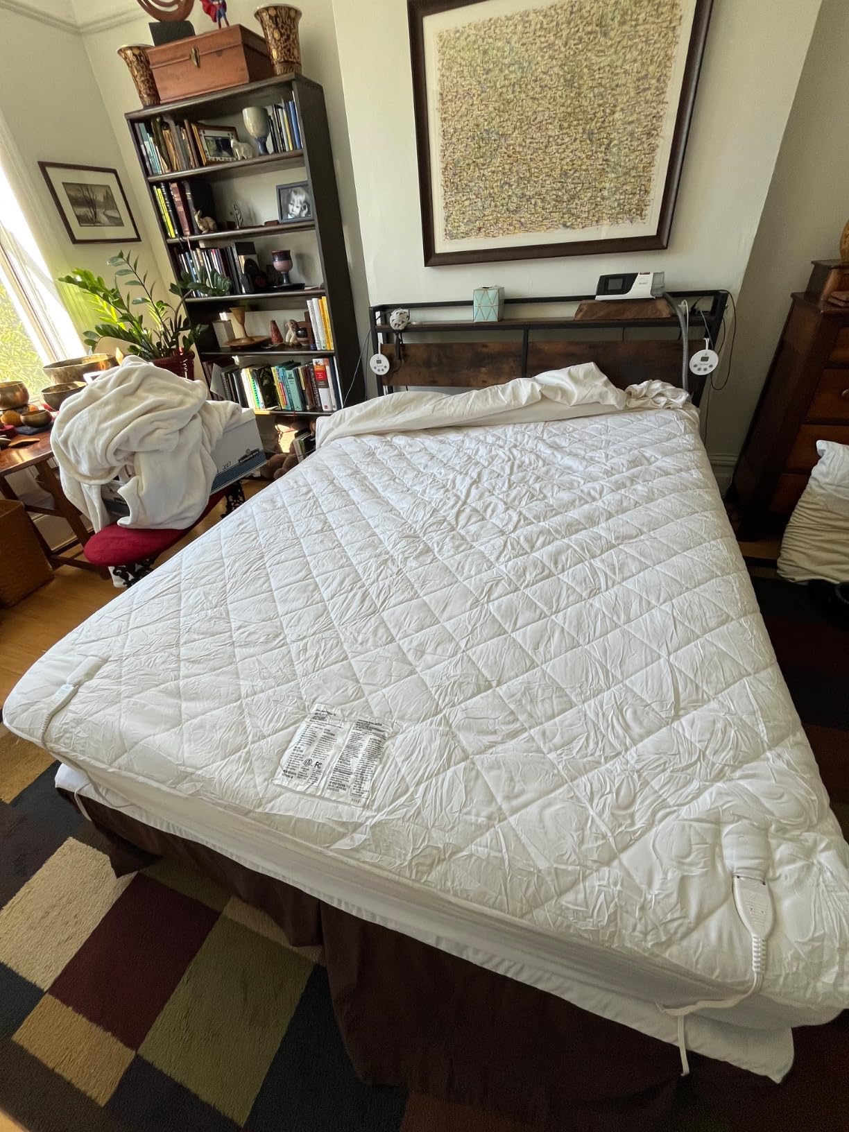 Valthie Heated Mattress Pad Queen Size, Electric Bed Warmer with Preheat customer photo 2