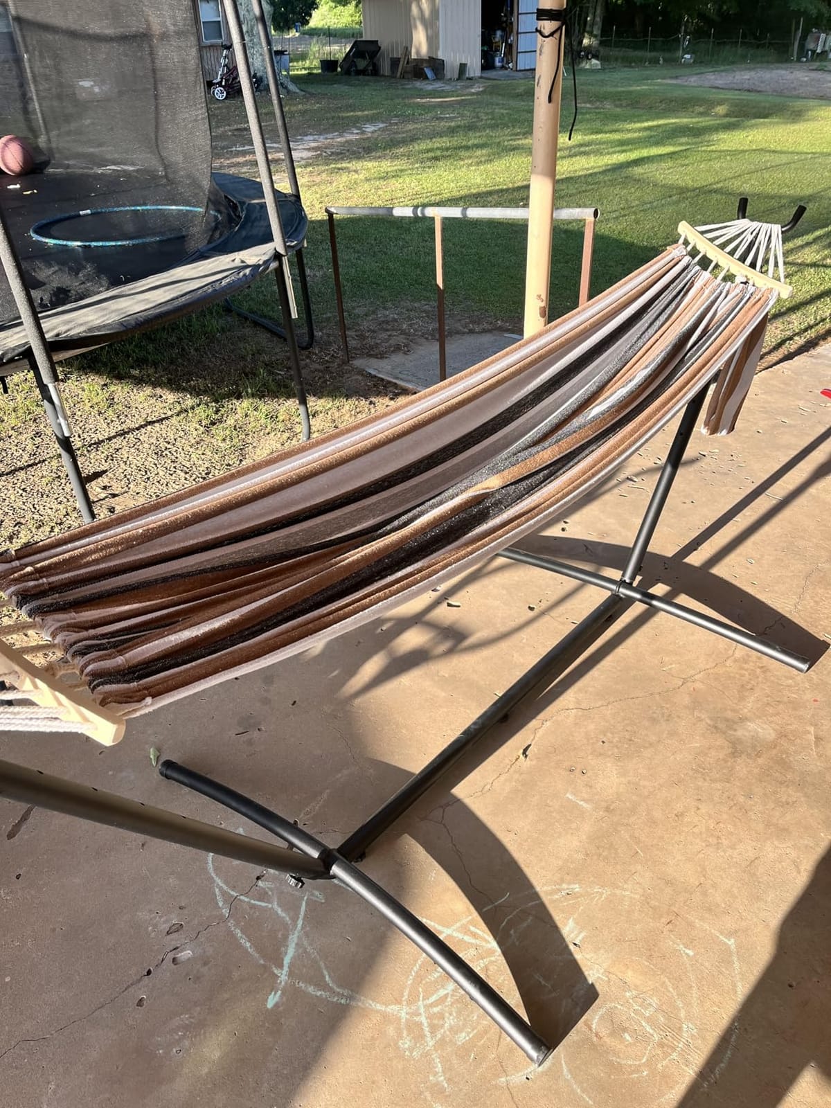 Everyfun Double Hammock with Stand for 2 Person, 600 lb Capacity, Rainbow customer photo 1