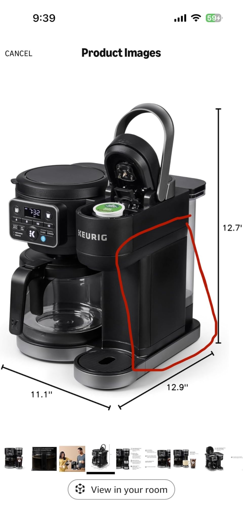 Keurig K-Duo Hot & Iced Single Serve & Carafe Coffee Maker, MultiStream Technology, 72oz Reservoir (Gen 2) customer photo 1