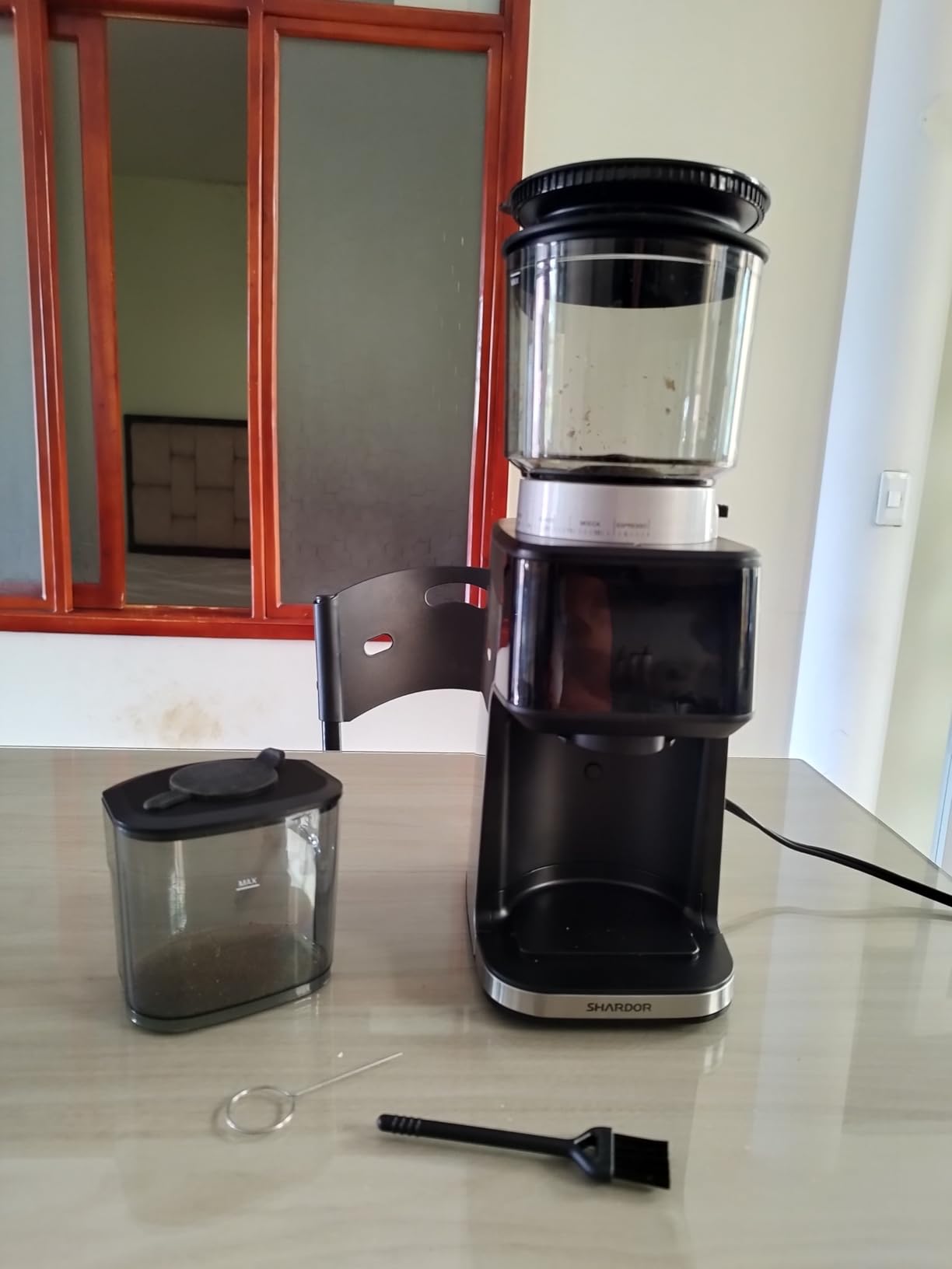 SHARDOR Conical Burr Espresso Coffee Grinder Electric with Precision Timer 2.0, Touchscreen Adjustable Burr Mill with 51 Precise Settings for Home Use, Anti-static, Stainless Steel customer photo 1