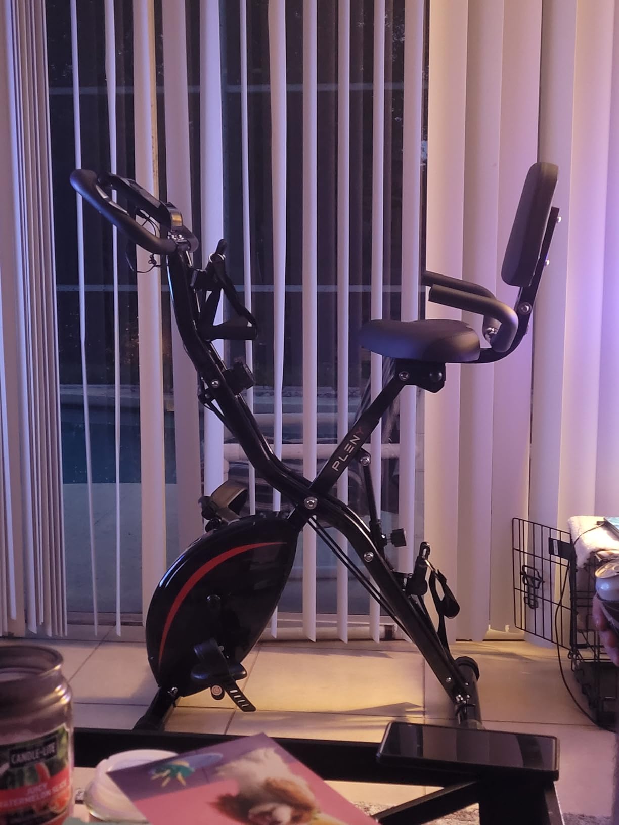 PLENY Folding Exercise Bike, 5 IN 1 Indoor Stationary Bikes for Home customer photo 1