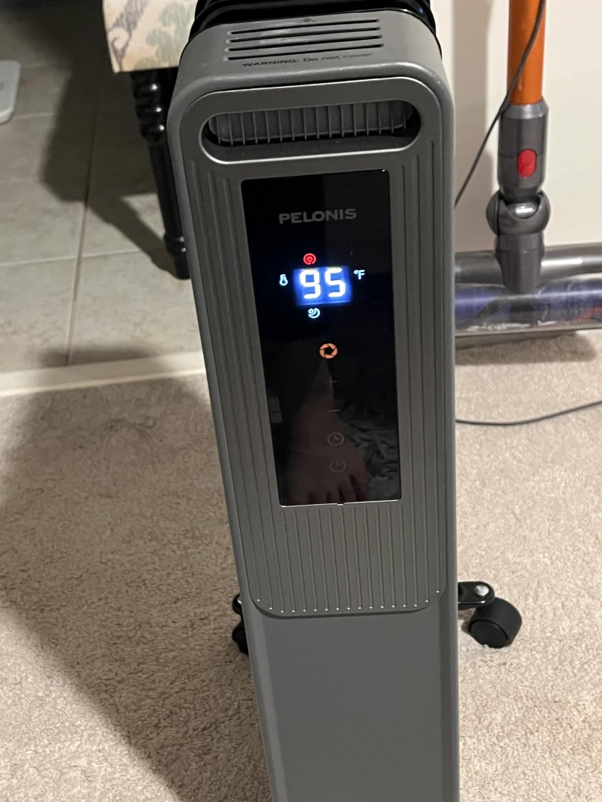 PELONIS Oil Filled Radiator Heater for Indoor Use Large Room with Remote, Electric Space Heater with Thermostat, Energy Efficient with ECO Mode, 24H Timer, Quiet, Overheat & Tip-Over Protection, 1500W customer photo 1